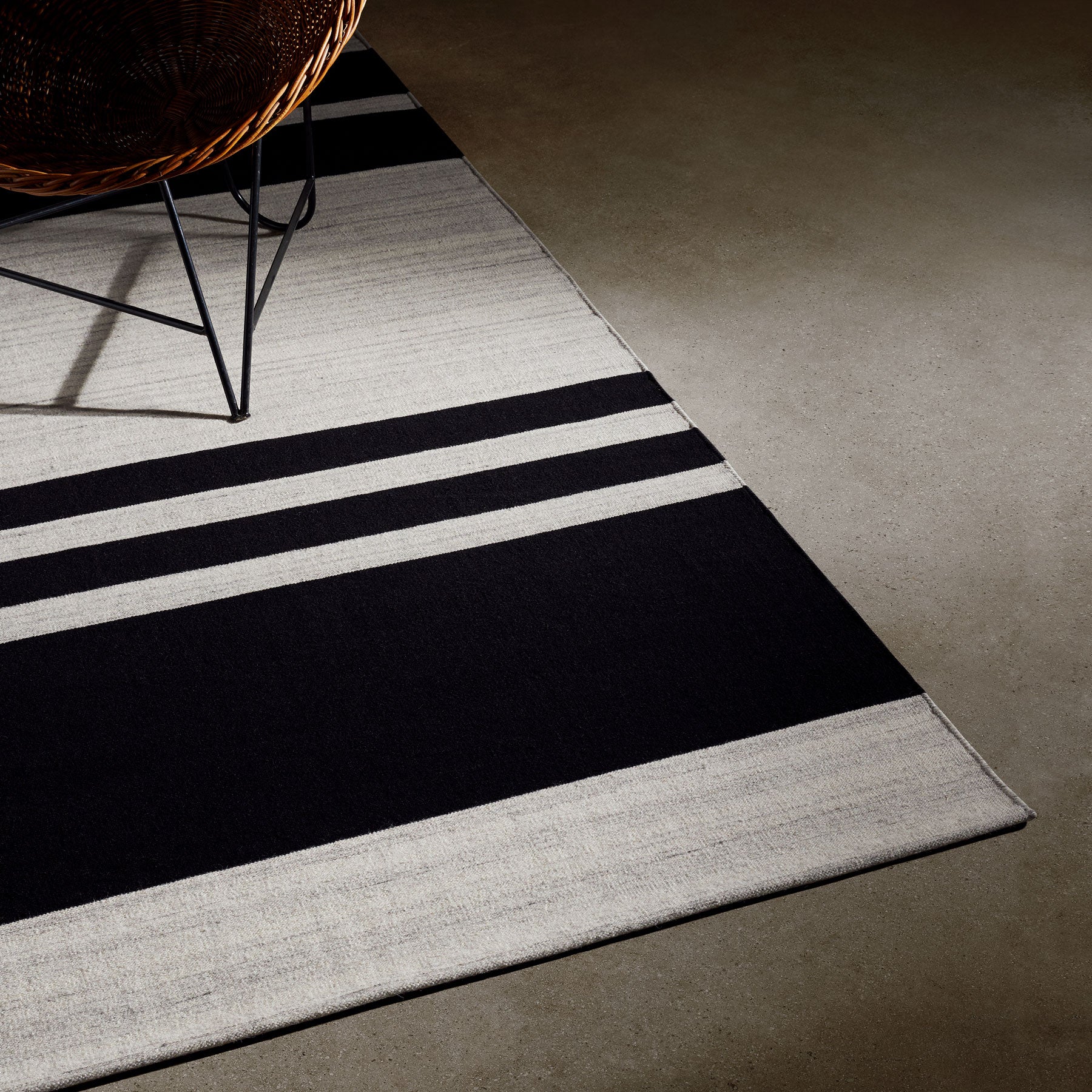 8x10 Multi Stripe Area Rug in Natural & Black - Perfect for Living Room, Bedroom & Office Decor