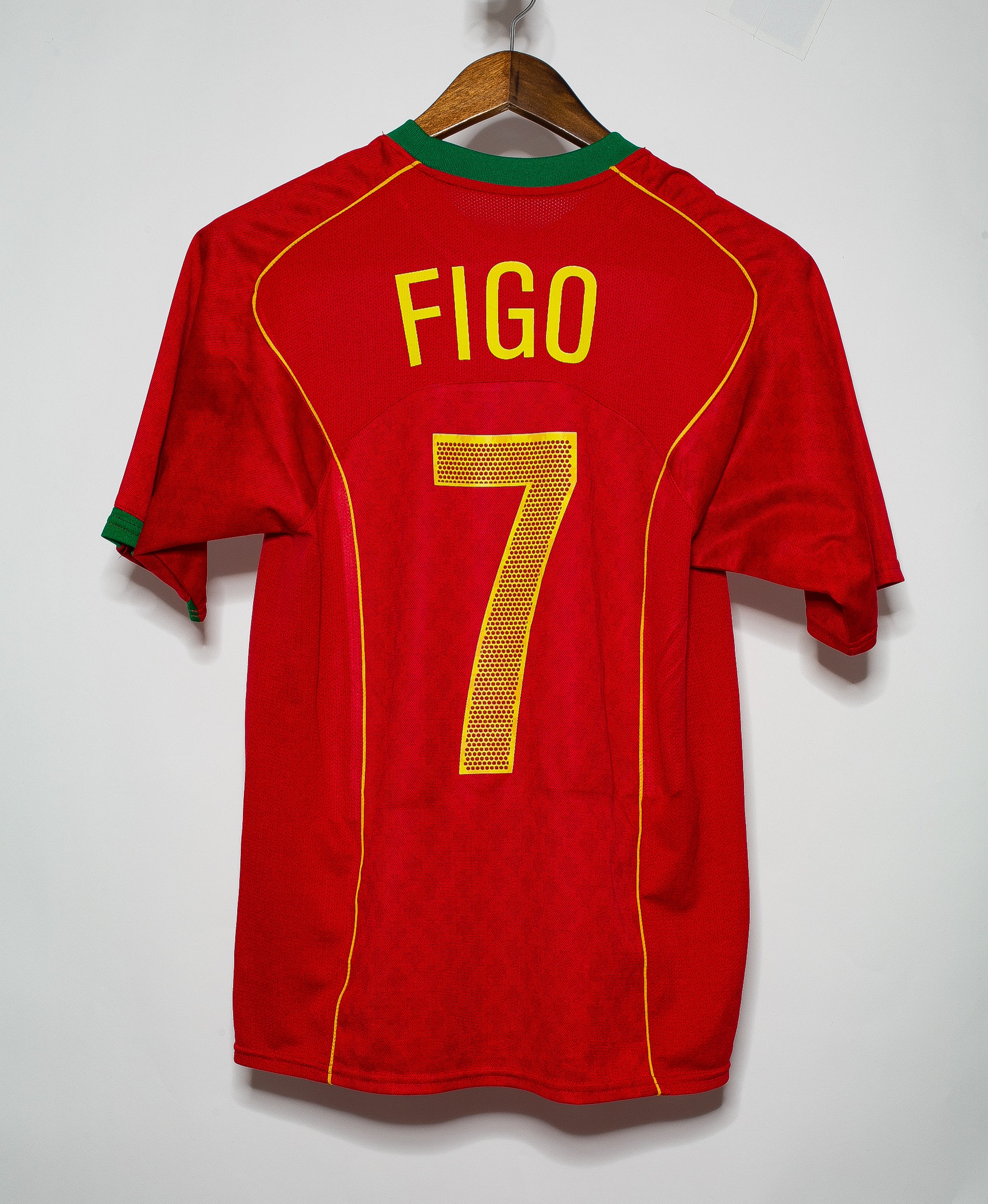 2004 Portugal Home Soccer Jersey #7 Luis Figo - Authentic Vintage Football Shirt for Collectors & Fans - Perfect for Matches, Gifts & Memorabilia Display