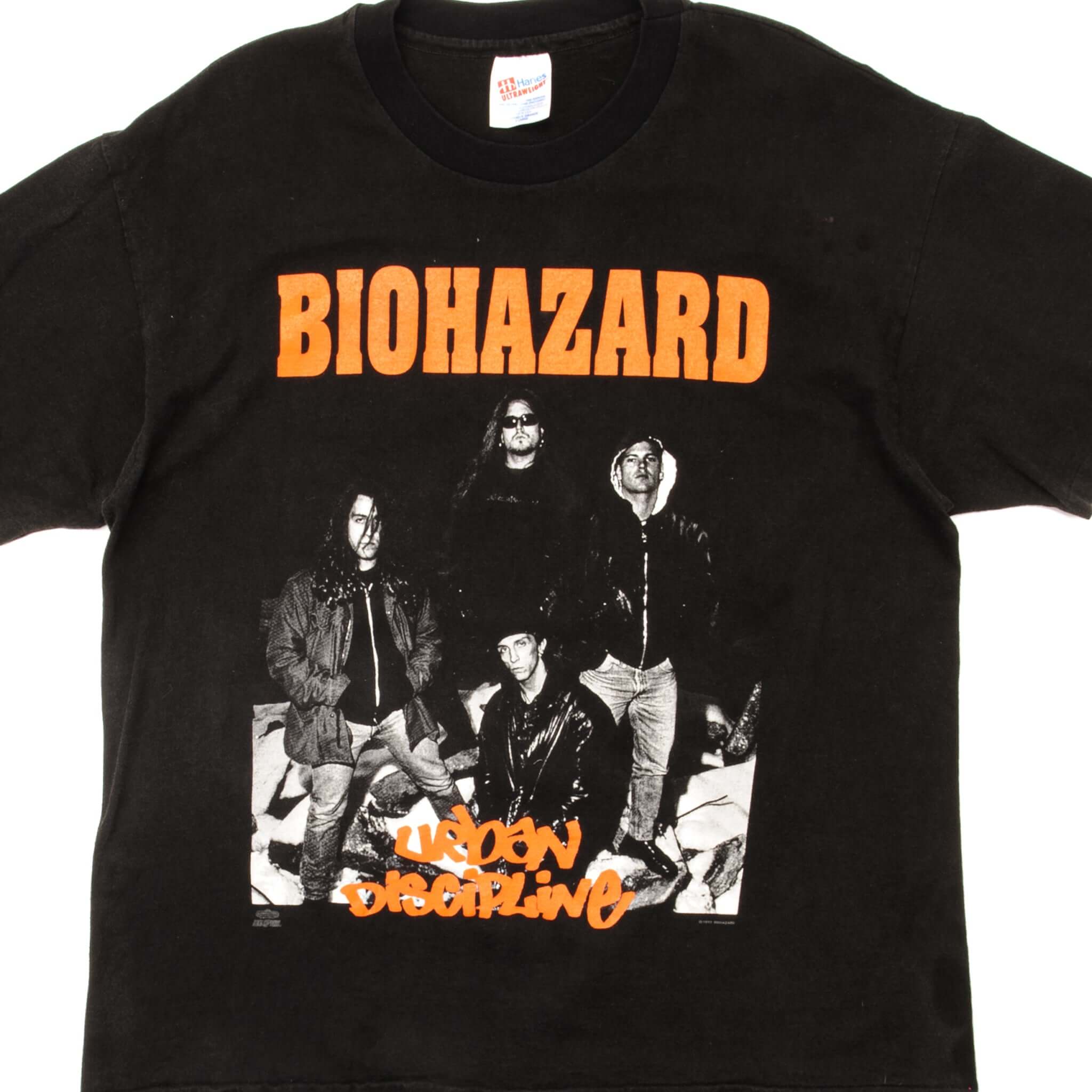 Vintage Biohazard Graphic Tee Shirt 1992 Retro Gaming T-Shirt - Large Size, Made in USA - Perfect for Gaming Events, Cosplay & Retro Fashion