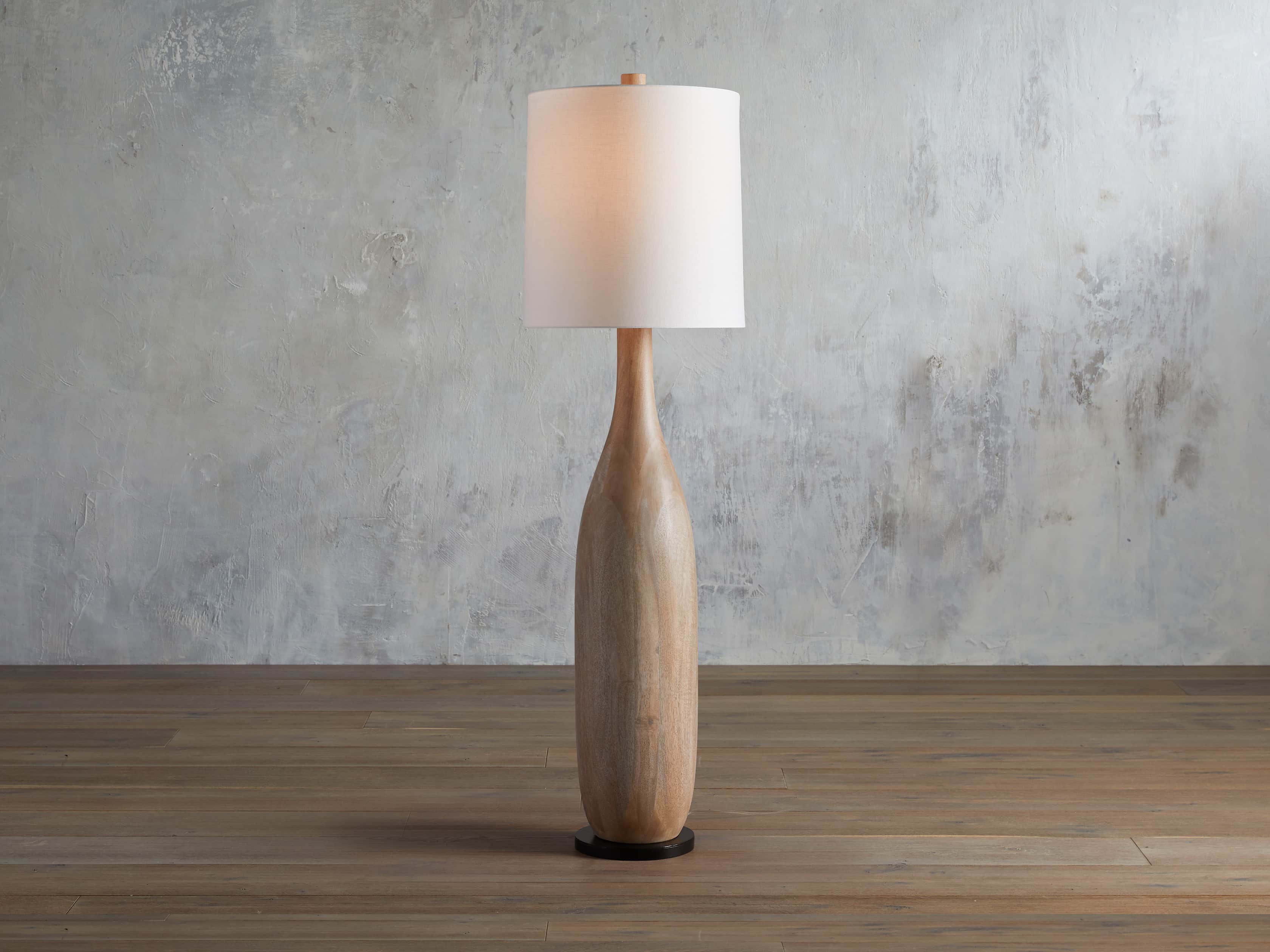 Briar Floor Lamp in Natural - Modern Wooden Standing Light for Living Room, Bedroom & Office - Perfect for Reading, Relaxing & Decor