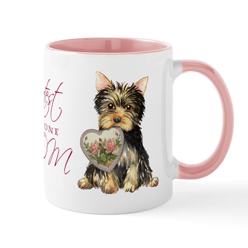 White/Pink Inside - Yorkie Mom Mug