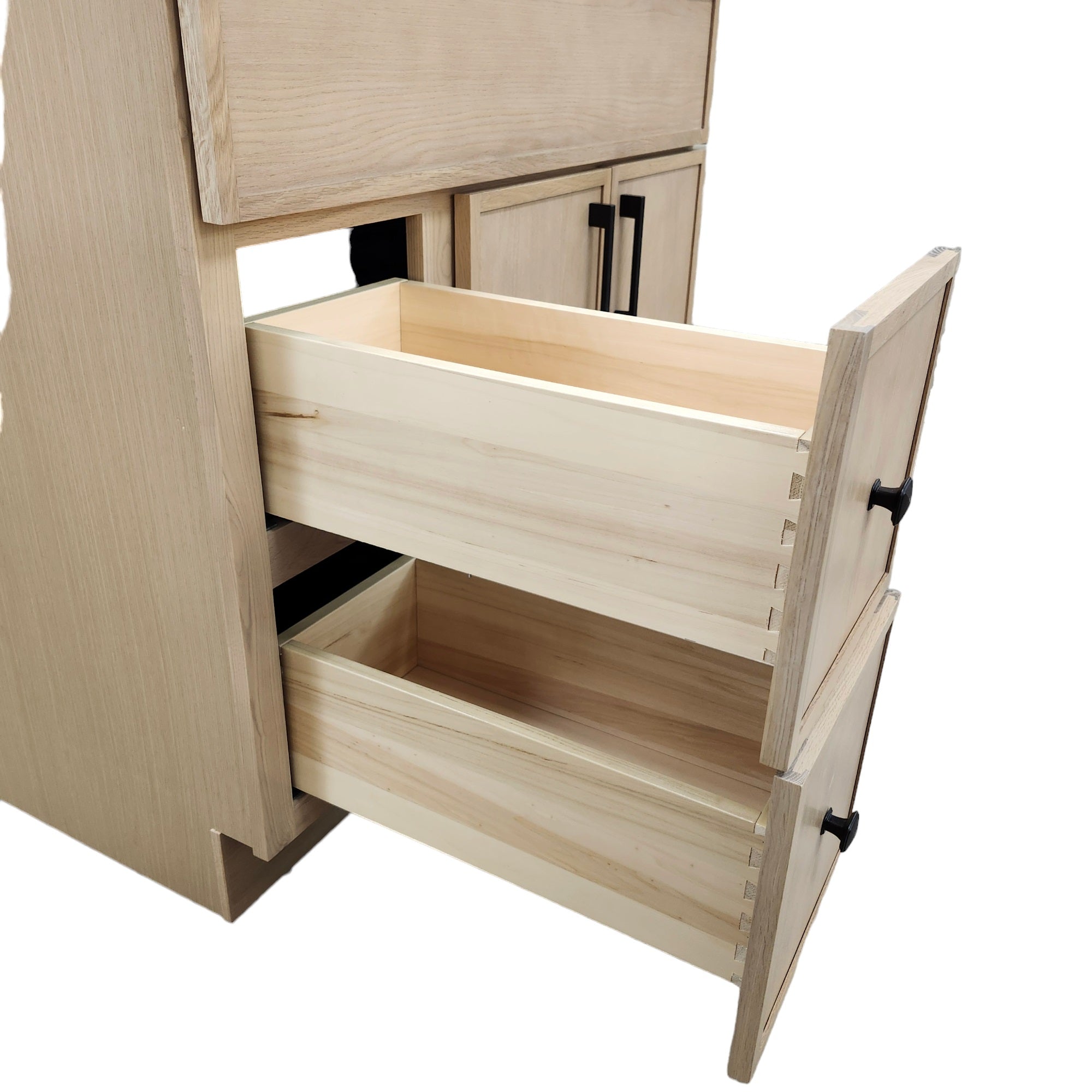 42-Inch LEO Modern Bathroom Vanity with Quartz Countertop & Left Side Drawers - Perfect for Small Bathrooms, Master Suites & Powder Rooms