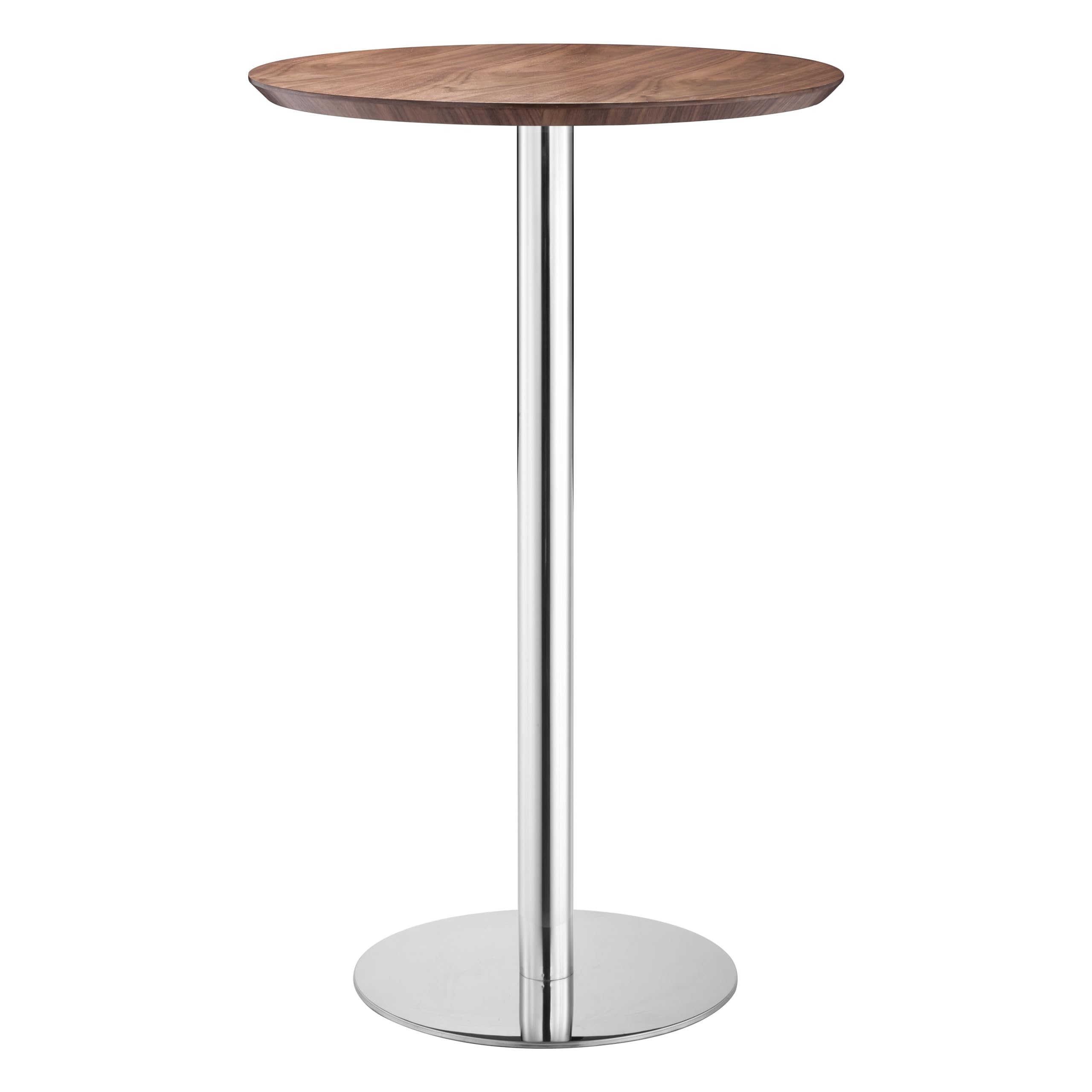 Zuo Bergen Bar Table - Solid Walnut Wood Counter Height Dining Table for Kitchen, Bar, or Breakfast Nook - Perfect for Small Spaces and Entertaining
