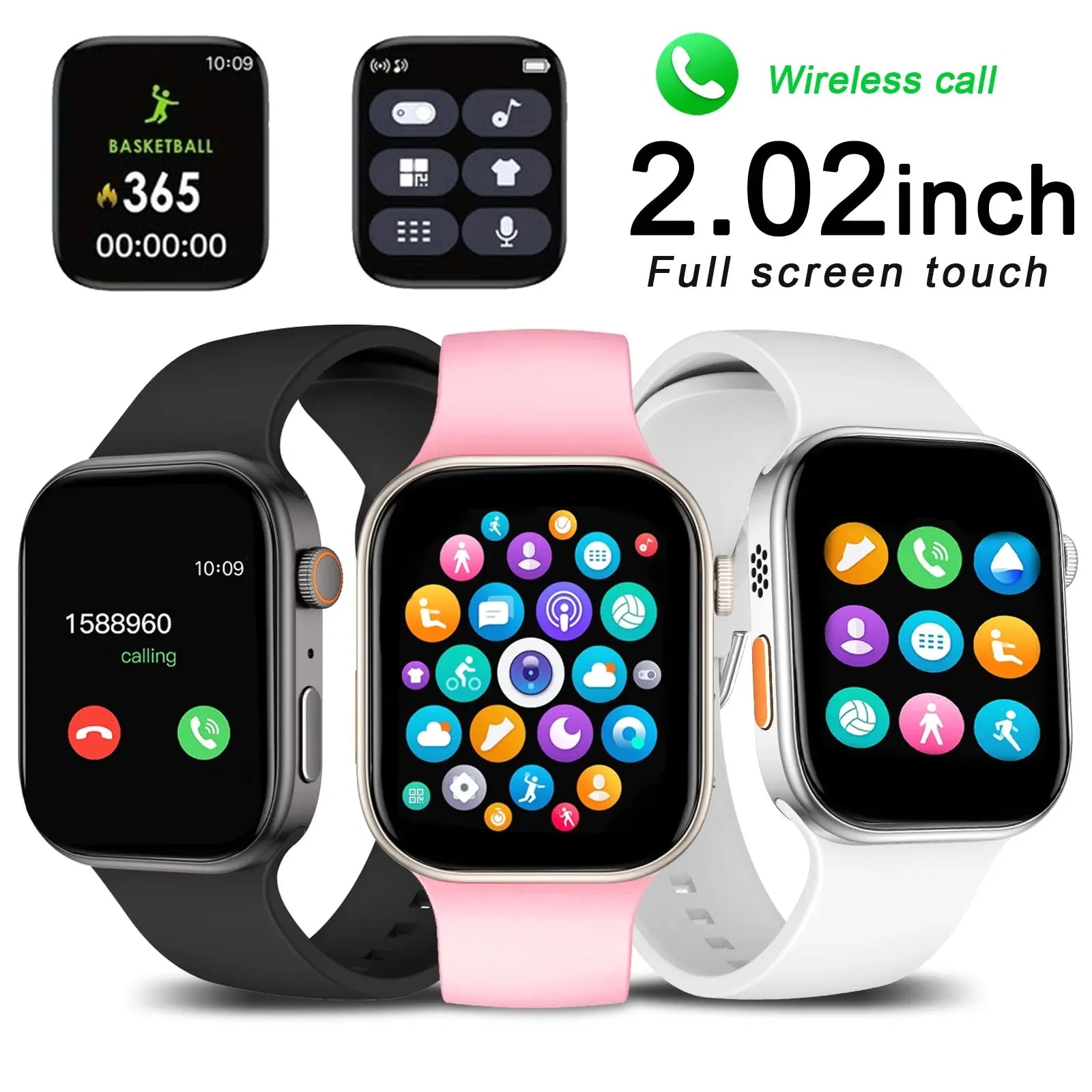 Smart Watch with Call & Message Alerts, Fitness Tracker, Heart Rate Monitor - Wireless Bluetooth Smartwatch for Android & iPhone - Perfect for Workouts, Running & Daily Activity Tracking