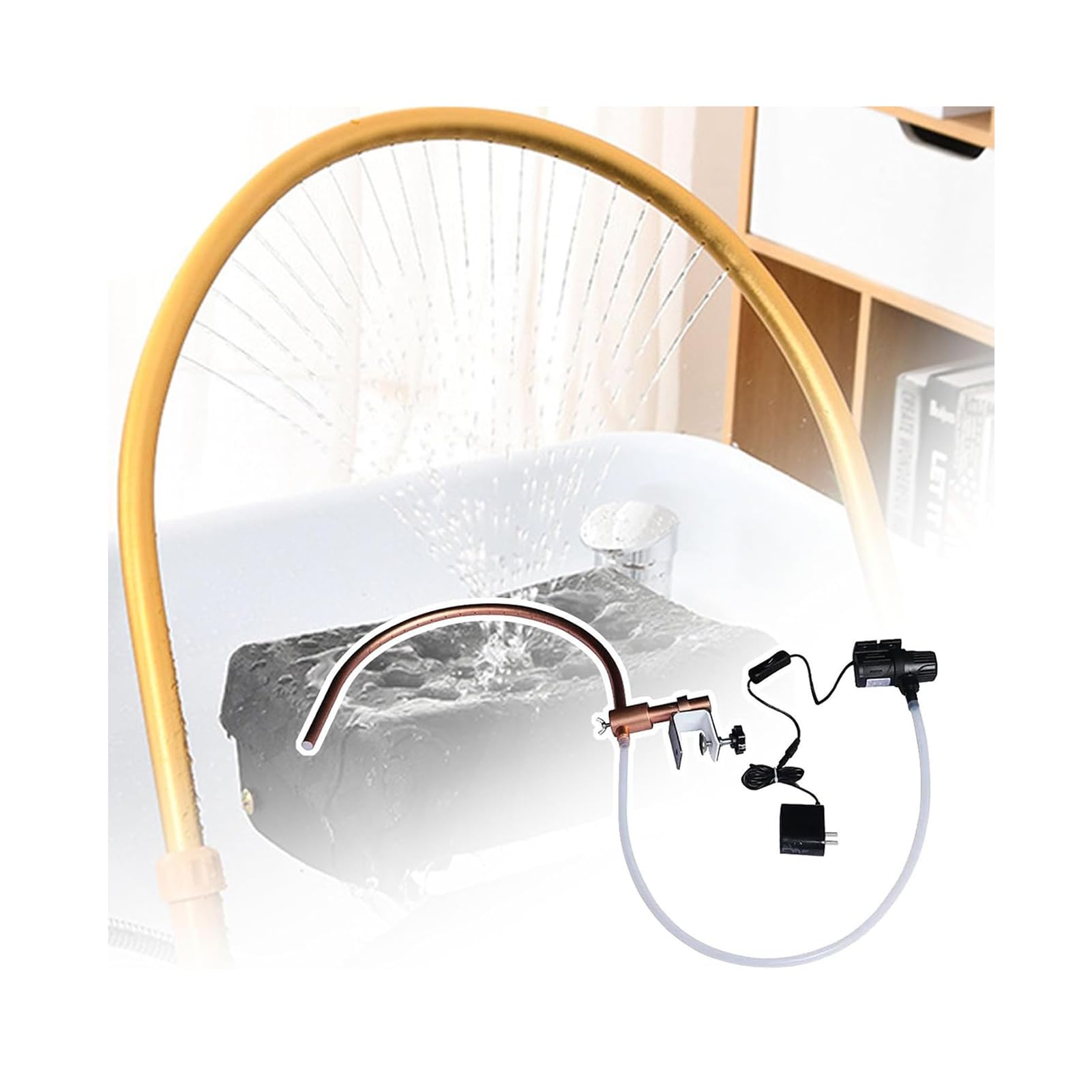 Professional Head Spa Equipment with Water Circulation Therapy - Adjustable Shower Design, Metal Buckle & Pump for Salon & Home Use - Perfect for Relaxation & Scalp Care Treatments