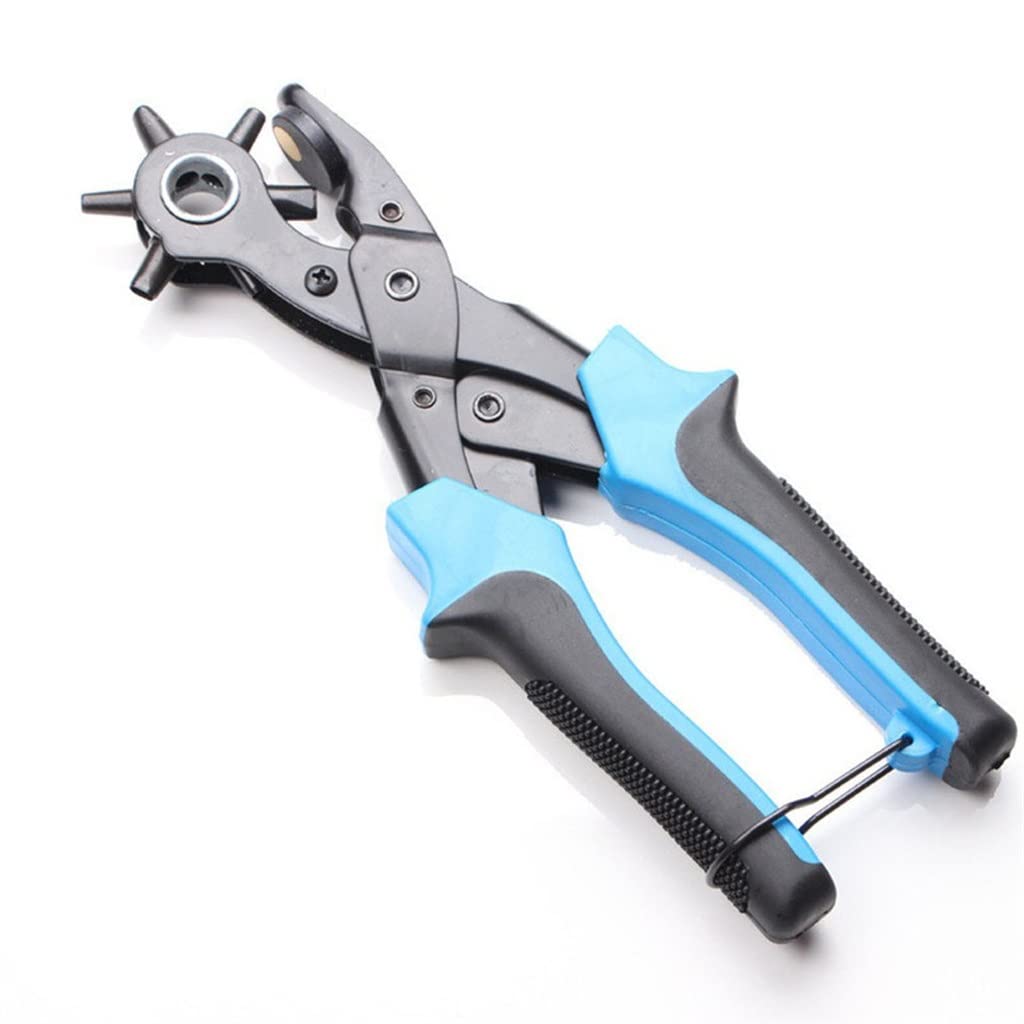 Professional Round Hole Punch Pliers - Heavy Duty Leather Punch Tool for Watch Bands, Belts, Cards & DIY Crafts | Perfect for Leatherworking, Watch Repair & Craft Projects