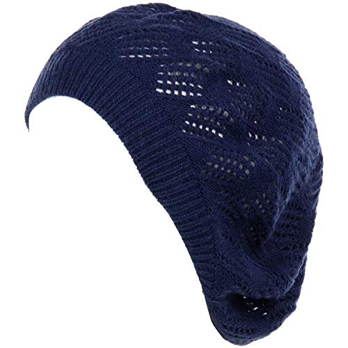 Mesh Diamond Knit-navy