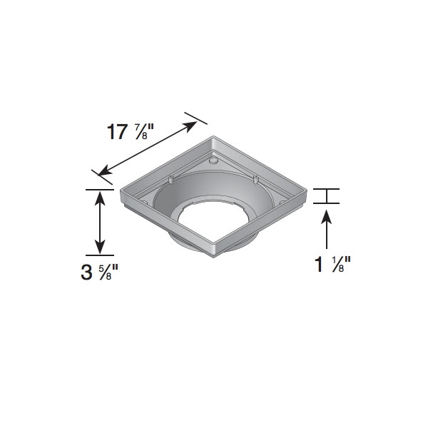 NDS 1830 18x18 Low Profile Adapter - HVAC Duct Fitting for Residential & Commercial Airflow Systems