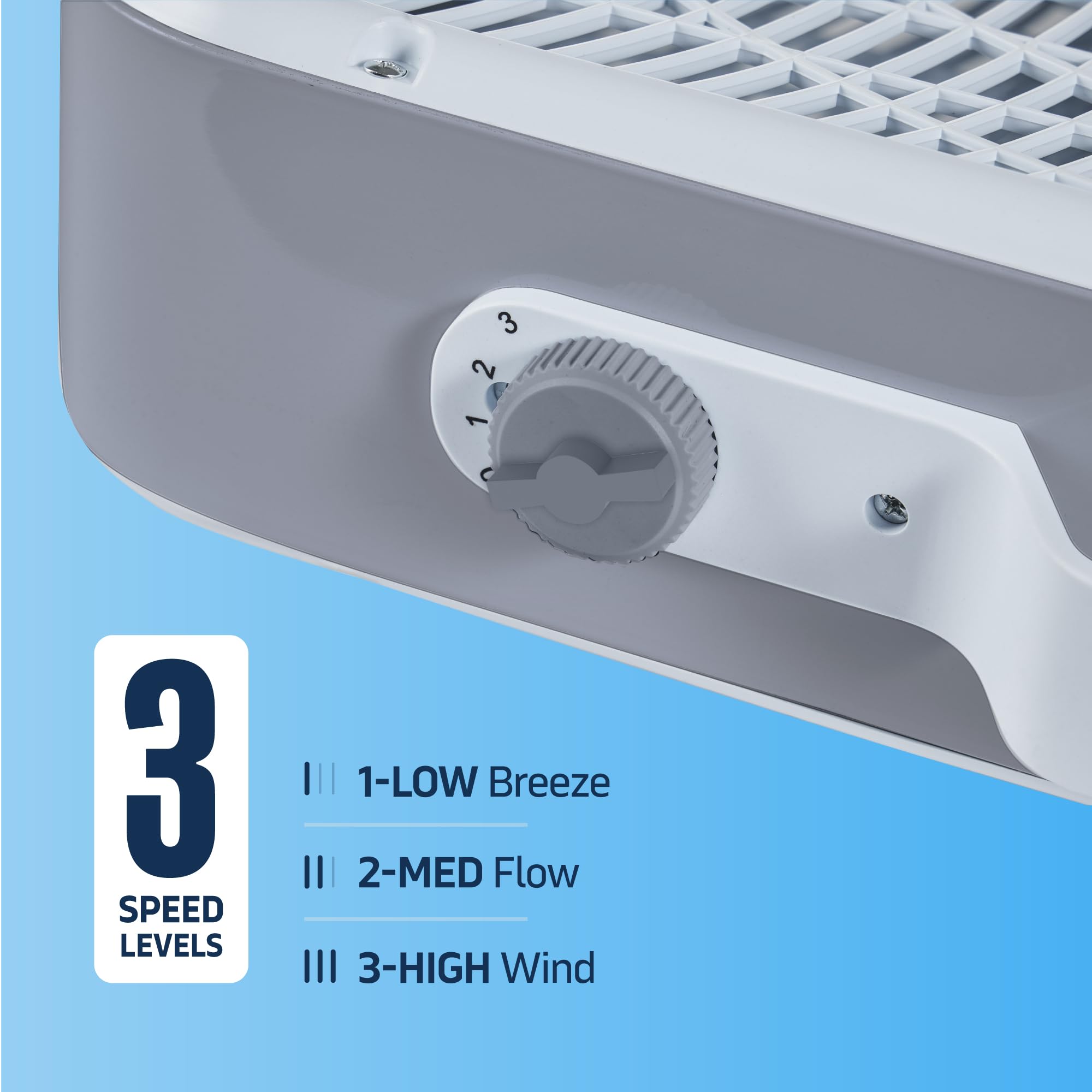 20 Inch Floor Box Fan with 3 Speed Settings - Powerful 5 Blade Quiet Operation, Lightweight & Stable Design - Child Safety Grill for Bedroom, Office, or Living Room - High Quality Cooling Fan for Home & Workspace