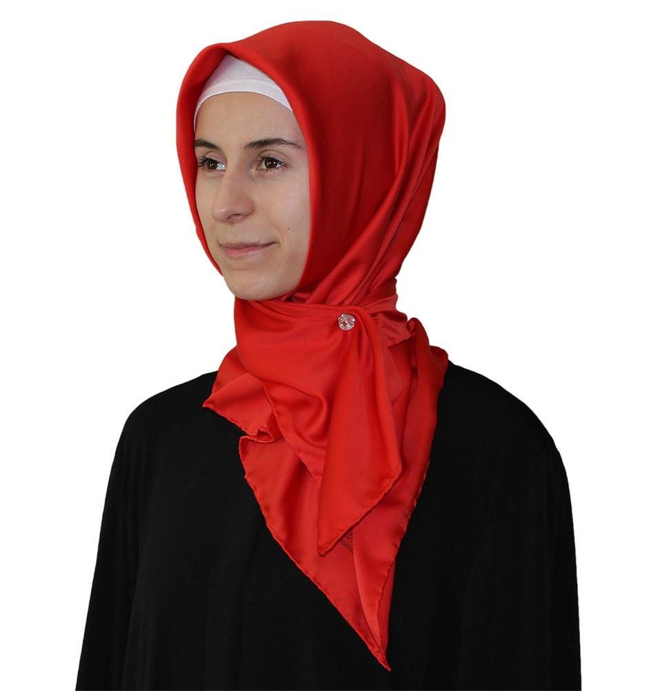 Aker Satin Square Hijab Scarf 6385 941 - Soft & Breathable Muslim Headscarf for Women, Perfect for Daily Wear, Prayer, and Special Occasions