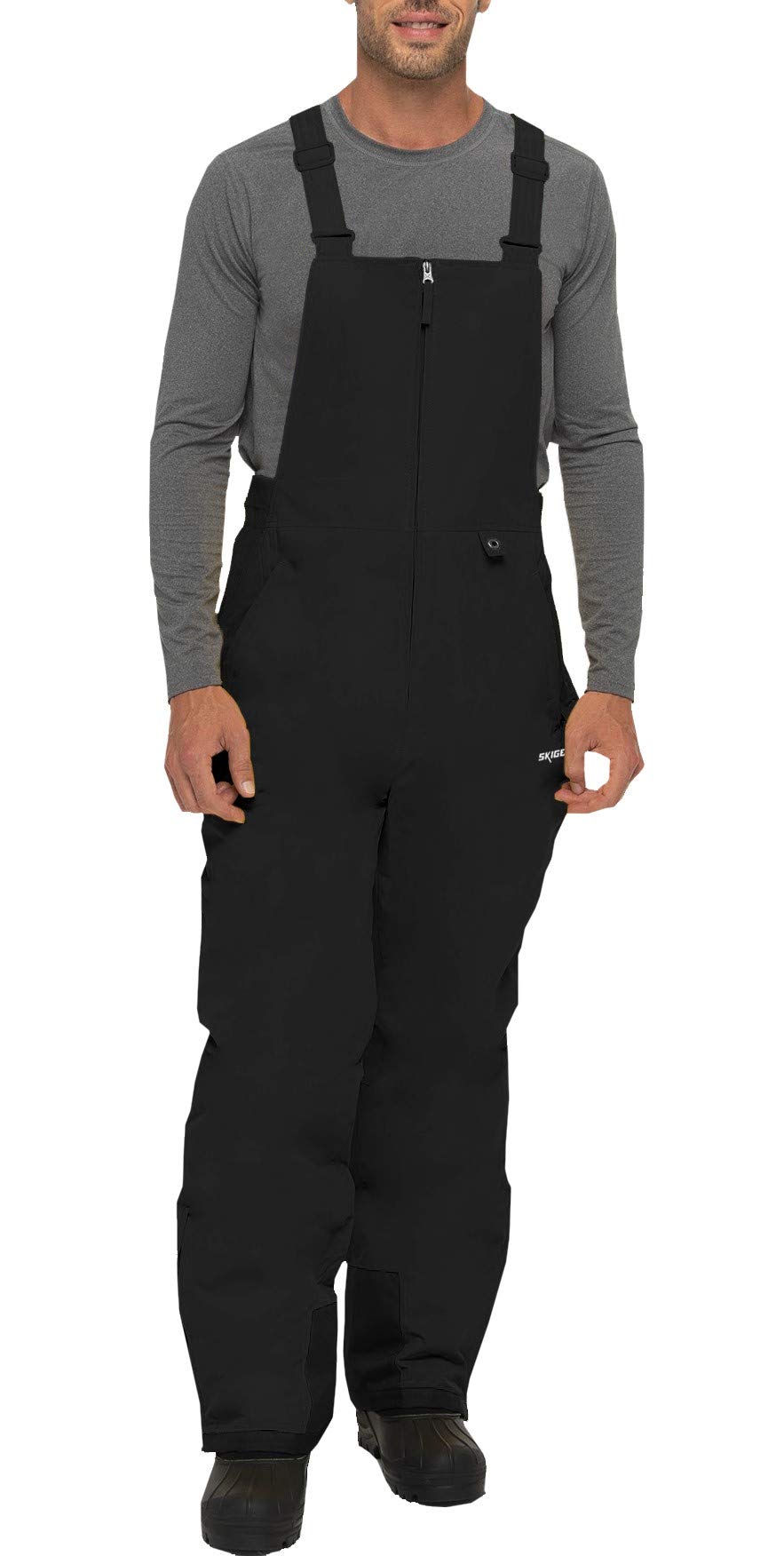 Men's Insulated Ski Bib Overalls - Warm & Waterproof for Winter Sports