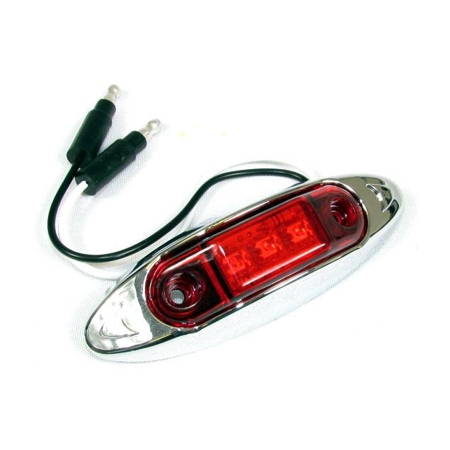 Fortpro 4-Pack 1 1/4 Inch Clearance Marker Trailer LED Lights with 3 LEDs - Durable Waterproof Side Marker Lights for Trucks, Trailers, RVs & Boats