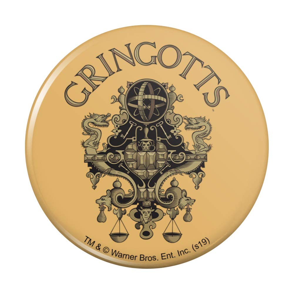 Harry Potter Gringotts Bank Logo Fridge Magnet - Decorative Refrigerator Magnets for Kitchen, Office & Dorm Room - Collectible Wizarding World Merchandise for Harry Potter Fans