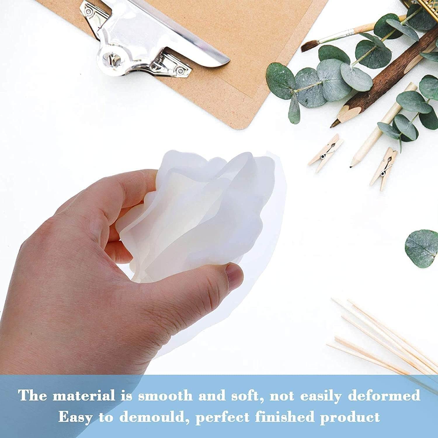 Premium Lotus Flower Silicone Mold for DIY Epoxy Resin Candle Holders & Jewelry Boxes - Handmade Tealight Candle Holder Molds for Home Decor, Table Centerpieces & Wedding Decorations (Pack of 1) - Perfect for Crafting, Gift Making & Boho Home Decor