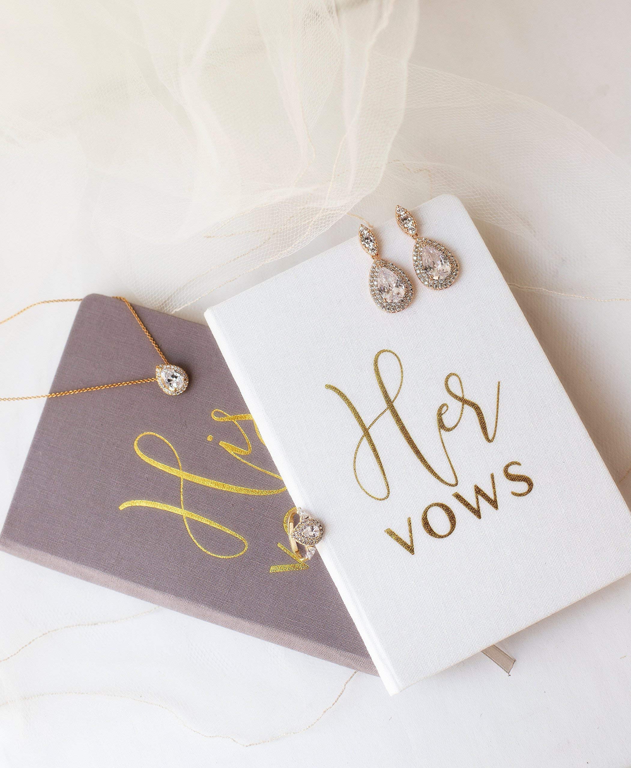 His and Hers Wedding Vow Books - Premium Hardcover Linen Keepsake Journal for Couples | Perfect for Wedding Ceremonies, Anniversaries & Romantic Gift Giving