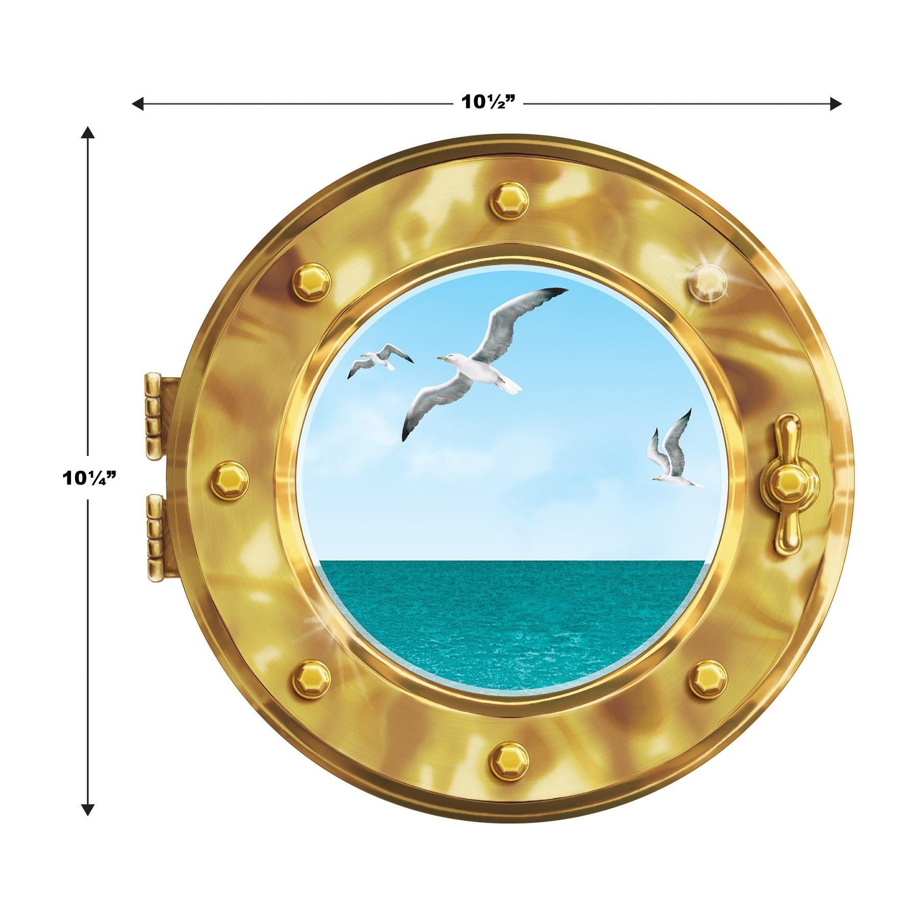 12 Pack Beistle Cruise Ship Porthole Party Peel 'N Place Window Clings - Perfect for Cruise Theme Parties, Birthday Decorations & Nautical Events