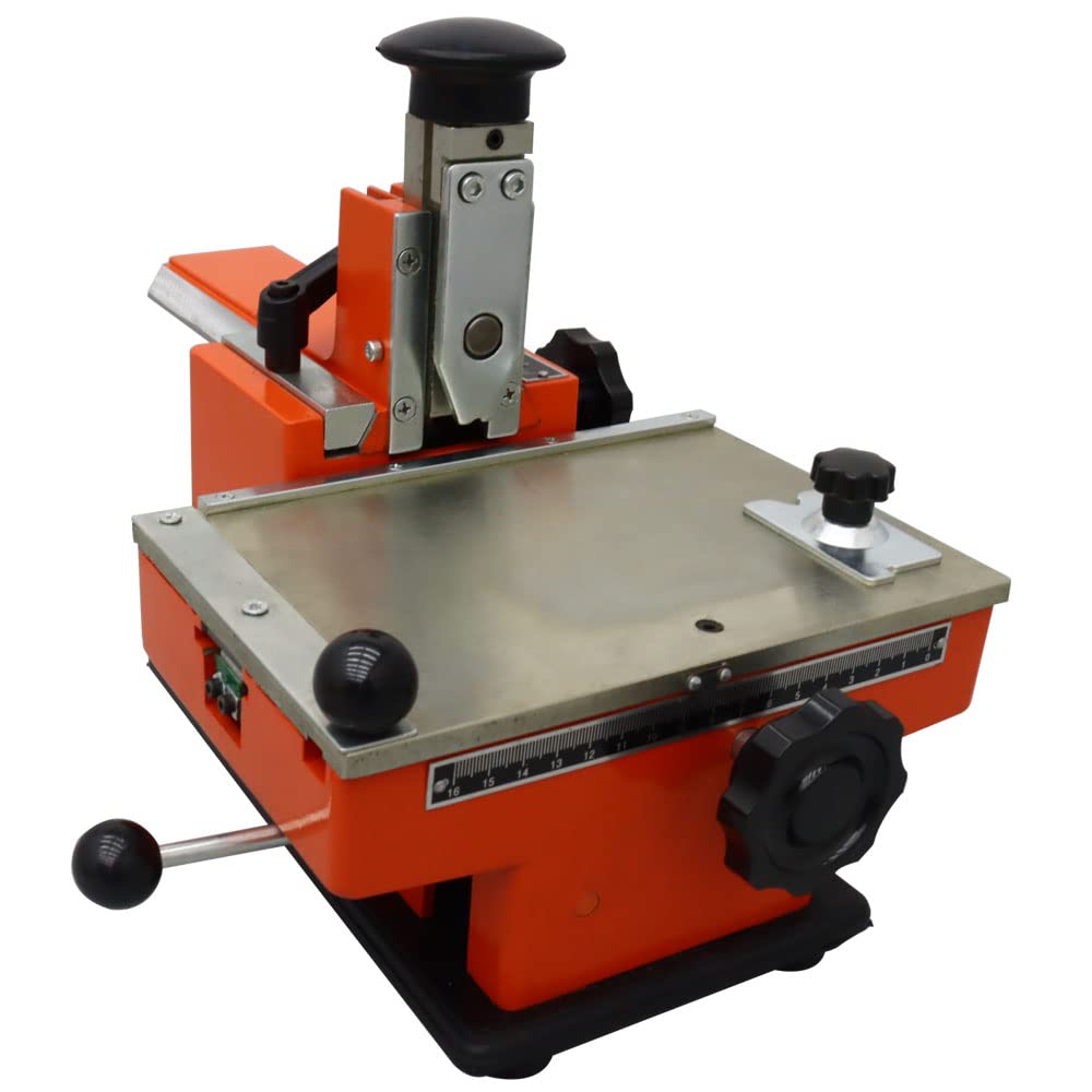 INTBUYING 4mm Metal Stamping Printer - Semi-Automatic Marking Machine for Labels & Sheets | Perfect for Jewelry, Leather Craft & Industrial Tagging