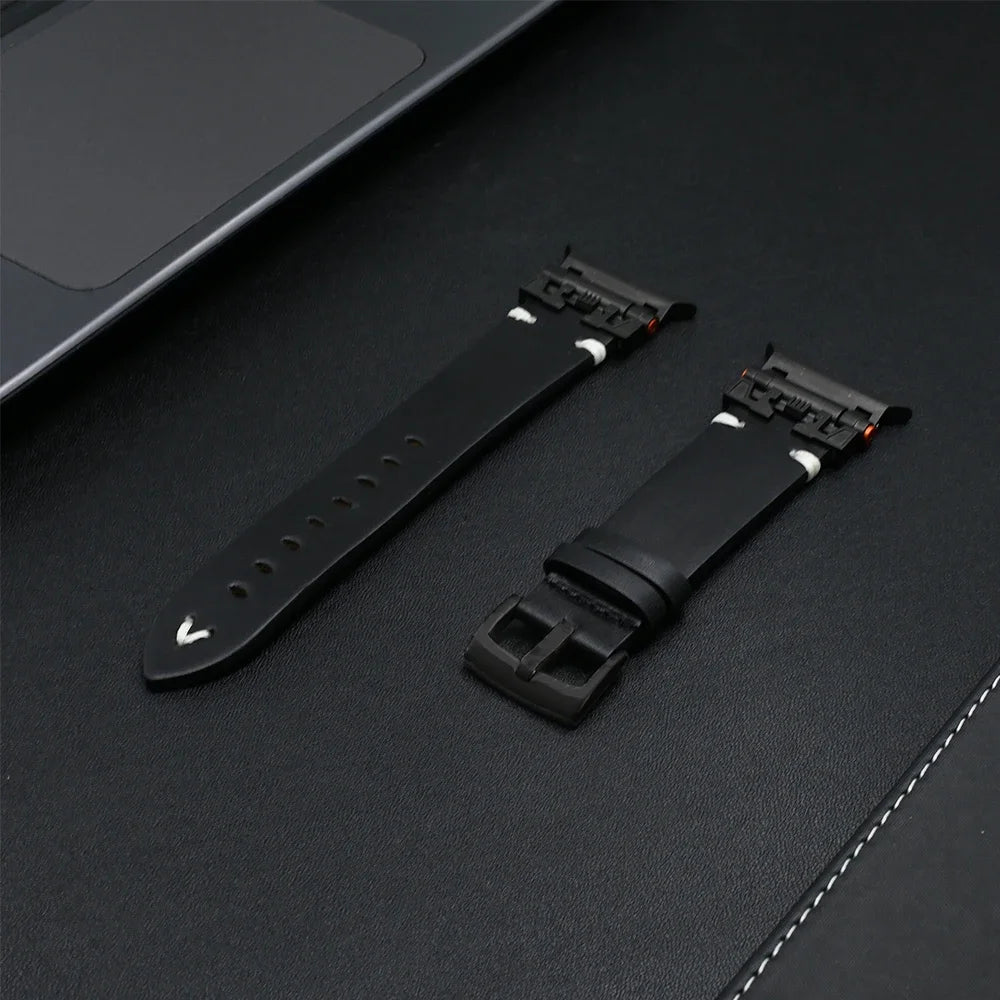 Premium Genuine Leather Band for Samsung Galaxy Watch Ultra - Stylish & Durable Replacement Strap for Workouts, Office & Everyday Wear