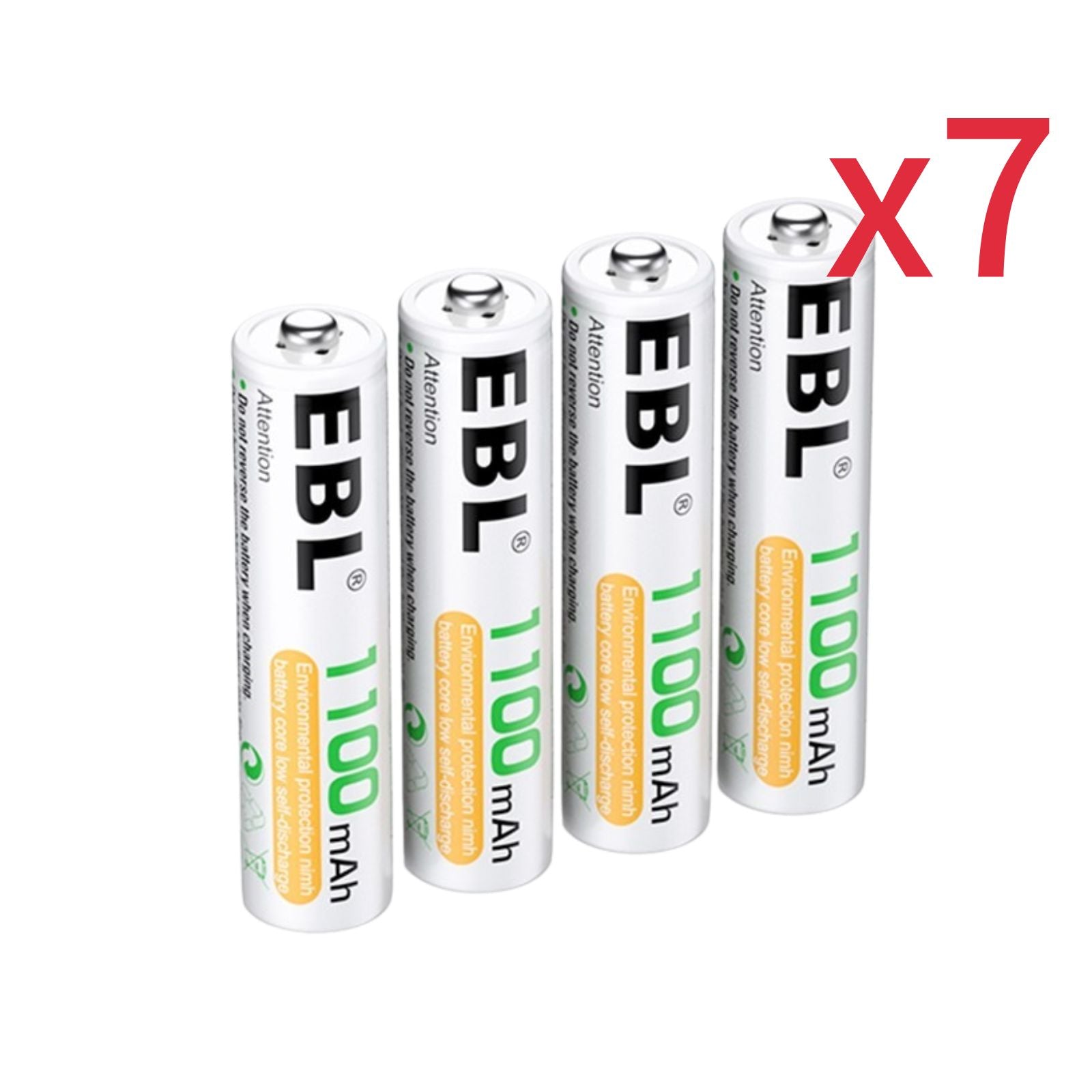 EBL 28 Pack AAA Rechargeable NiMH Batteries 1100mAh - High Capacity Reusable Batteries for Cameras, Toys, Flashlights & More | Mid Year Sale