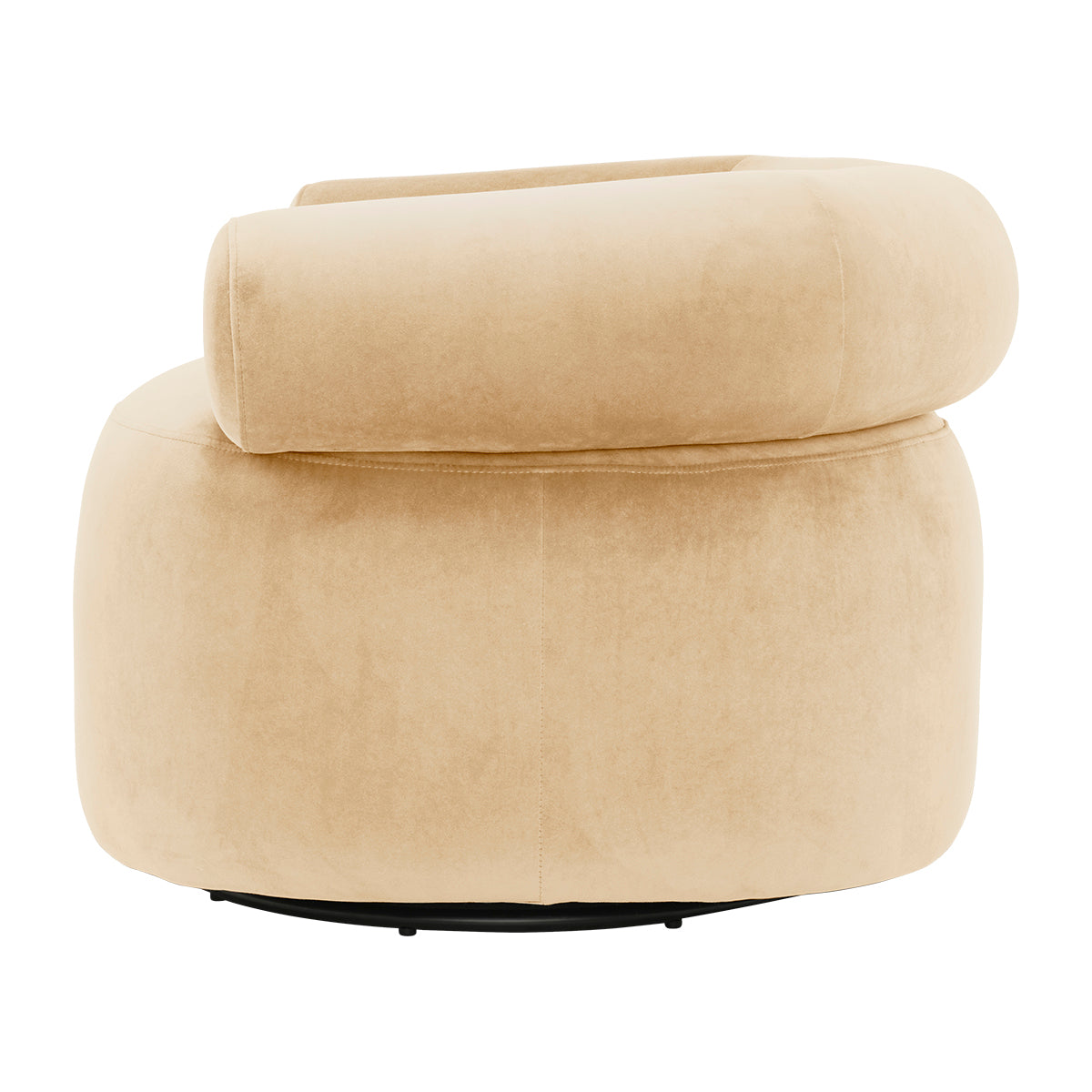 Huggy Swivel Armchair - Modern Velvet Accent Chair with 360° Rotation, Comfortable Lounge Chair for Living Room, Bedroom, or Office (Malibu Style)