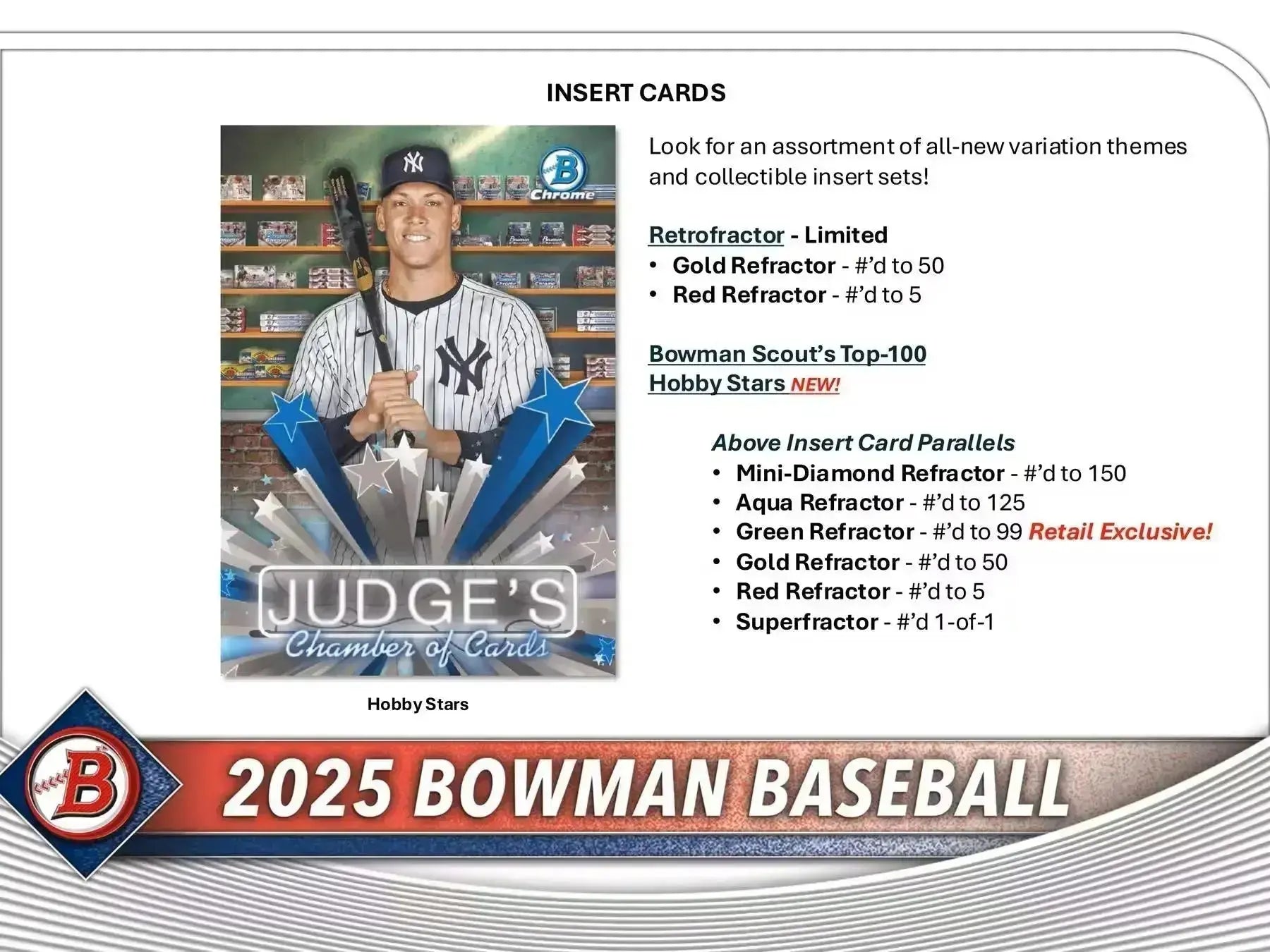 2025 Bowman Baseball Hobby Pack - Single Pack with Rookie Cards & Prospects | Collect, Trade & Play for Baseball Fans