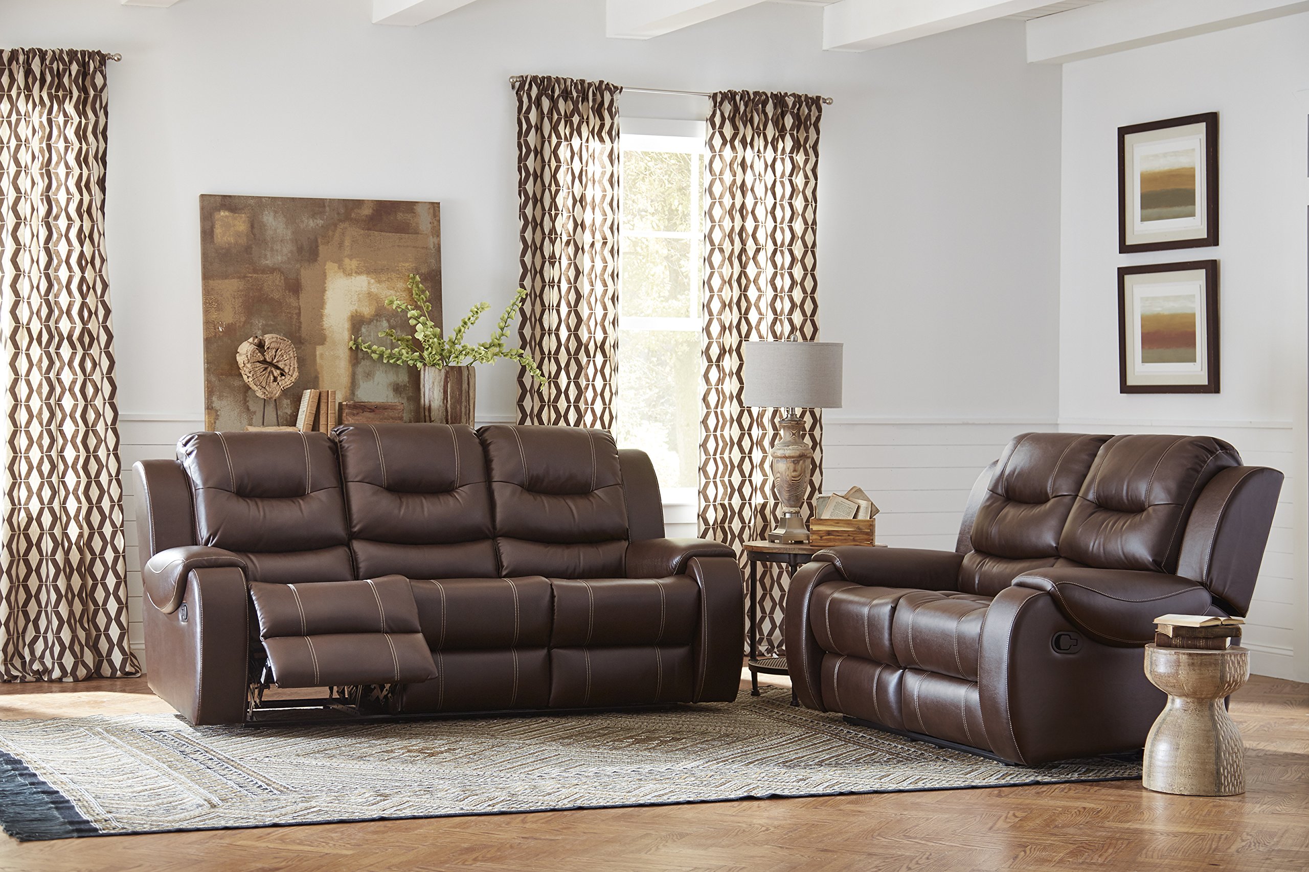 Cambridge Living Room Furniture Set - Modern Brown Sofa & Loveseat for Cozy Home Decor | Perfect for Small Spaces & Apartments