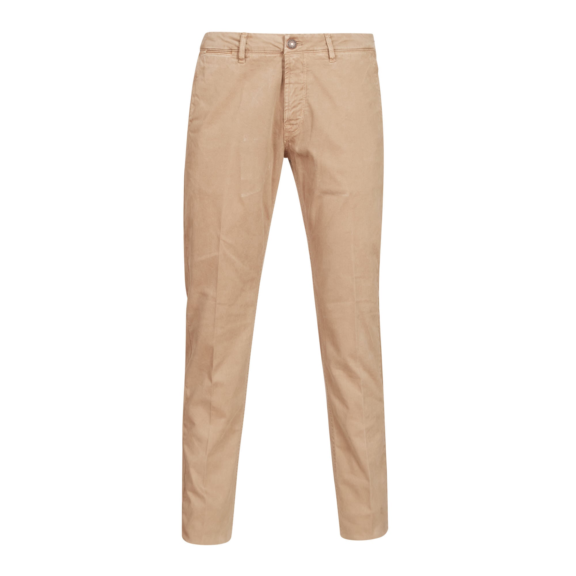 FRADI Men's Casual Pants - Mid Brown Color, Comfortable Slim Fit Trousers for Office, Travel & Everyday Wear
