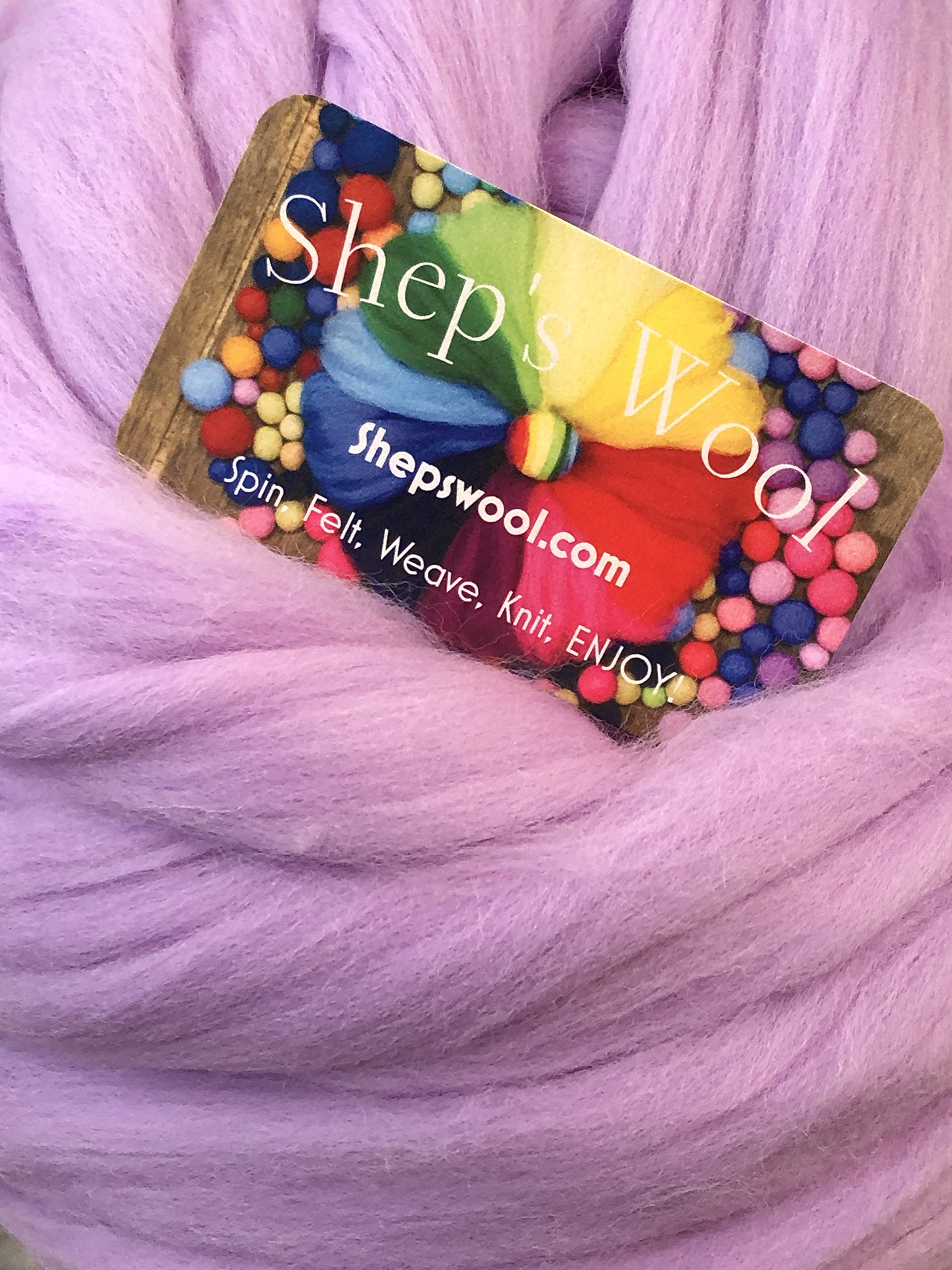 Premium Lavender Purple Wool Roving Fiber for Spinning & Felting | 100% Australian Merino Wool | Ultra-Soft 23 Micron Fiber | DIY Yarn Making, Needle Felting, Knitting & Crochet Projects (8lb) - Perfect for Handmade Crafts, Home Decor & Gift Making