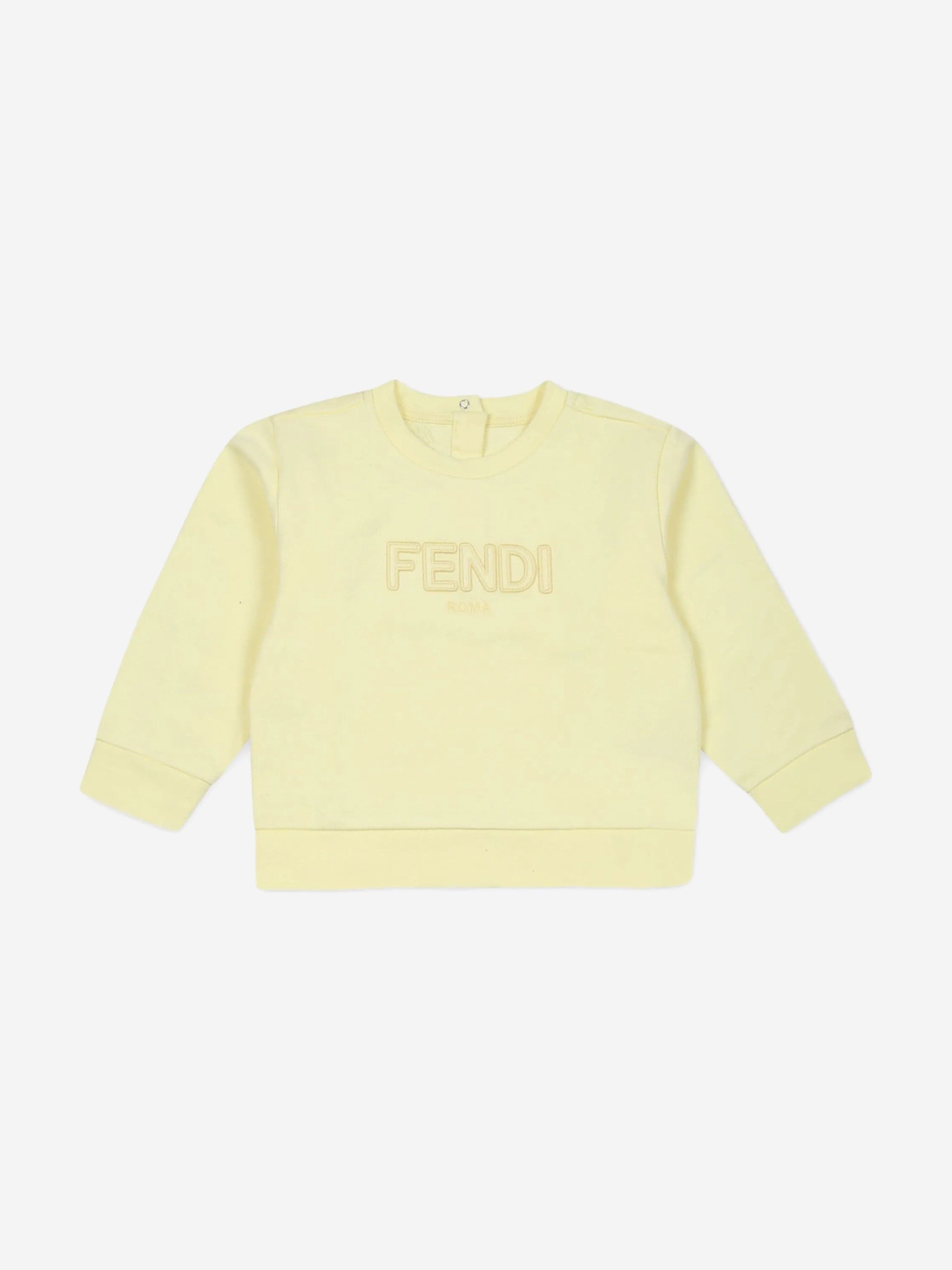 Stylish Yellow Baby Logo Sweatshirt - Soft & Comfortable Cotton Pullover for Infants & Toddlers - Perfect for Playdates, Family Outings & Photo Shoots