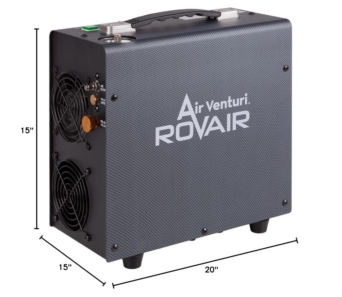Air Venturi RovAir 4500 Portable Air Compressor - High Pressure PCP Pump for Paintball, Scuba & Air Rifles - Perfect for Outdoor Adventures & Shooting Sports