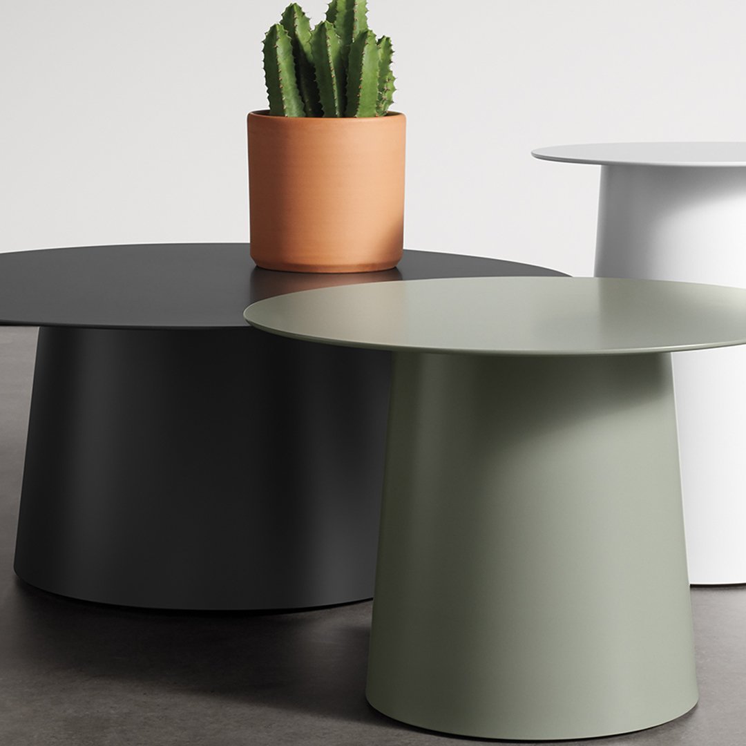 Modern Circular Tall Side Table - Stylish End Table for Living Room, Bedroom & Office - Perfect for Lamps, Books & Decor