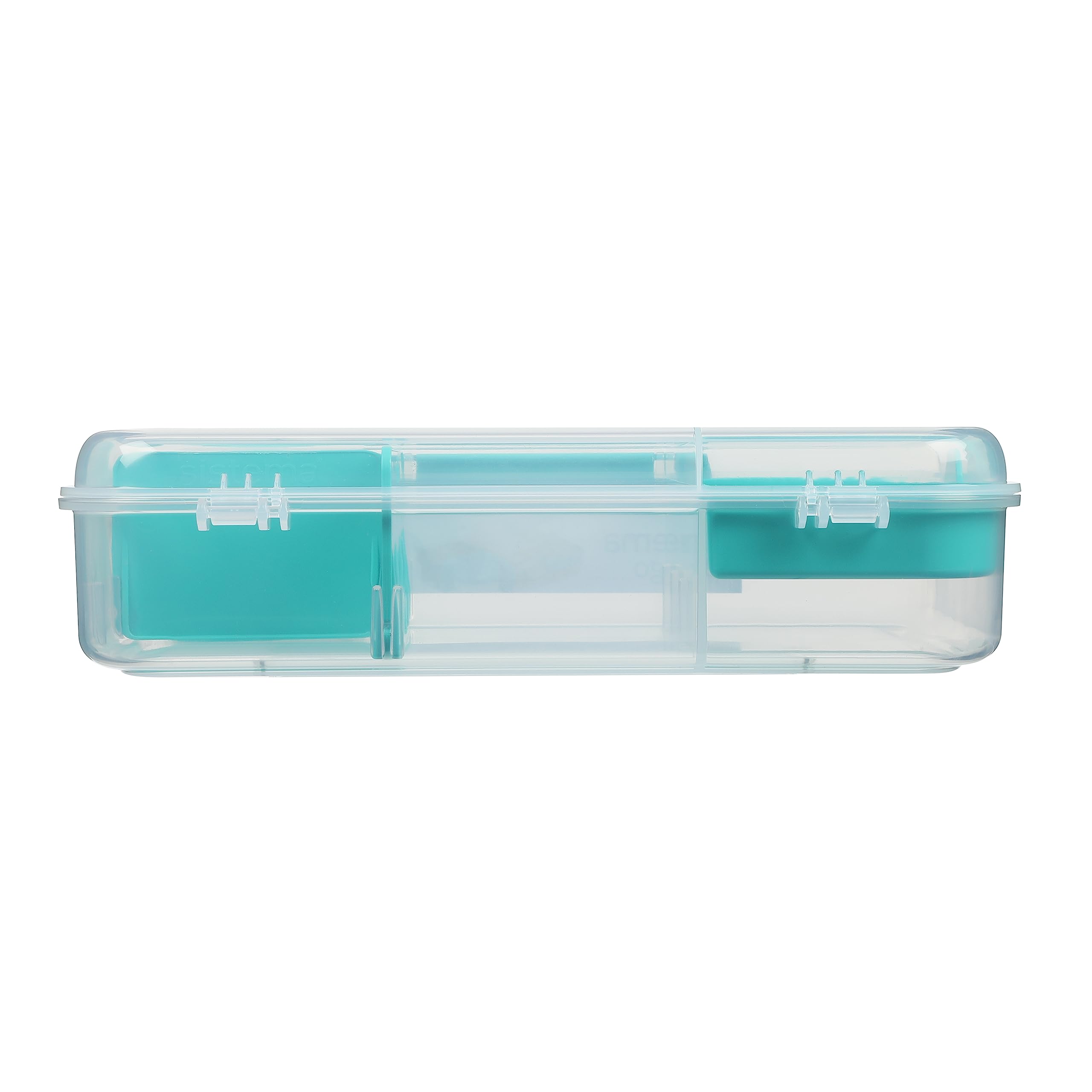 Sistema TO GO Bento Box - 1.48L Leak-Proof Lunch Container with Multiple Compartments & Snack Pot - BPA-Free Food Storage for School, Office, Picnics & Meal Prep - Mint Teal (1 Count)