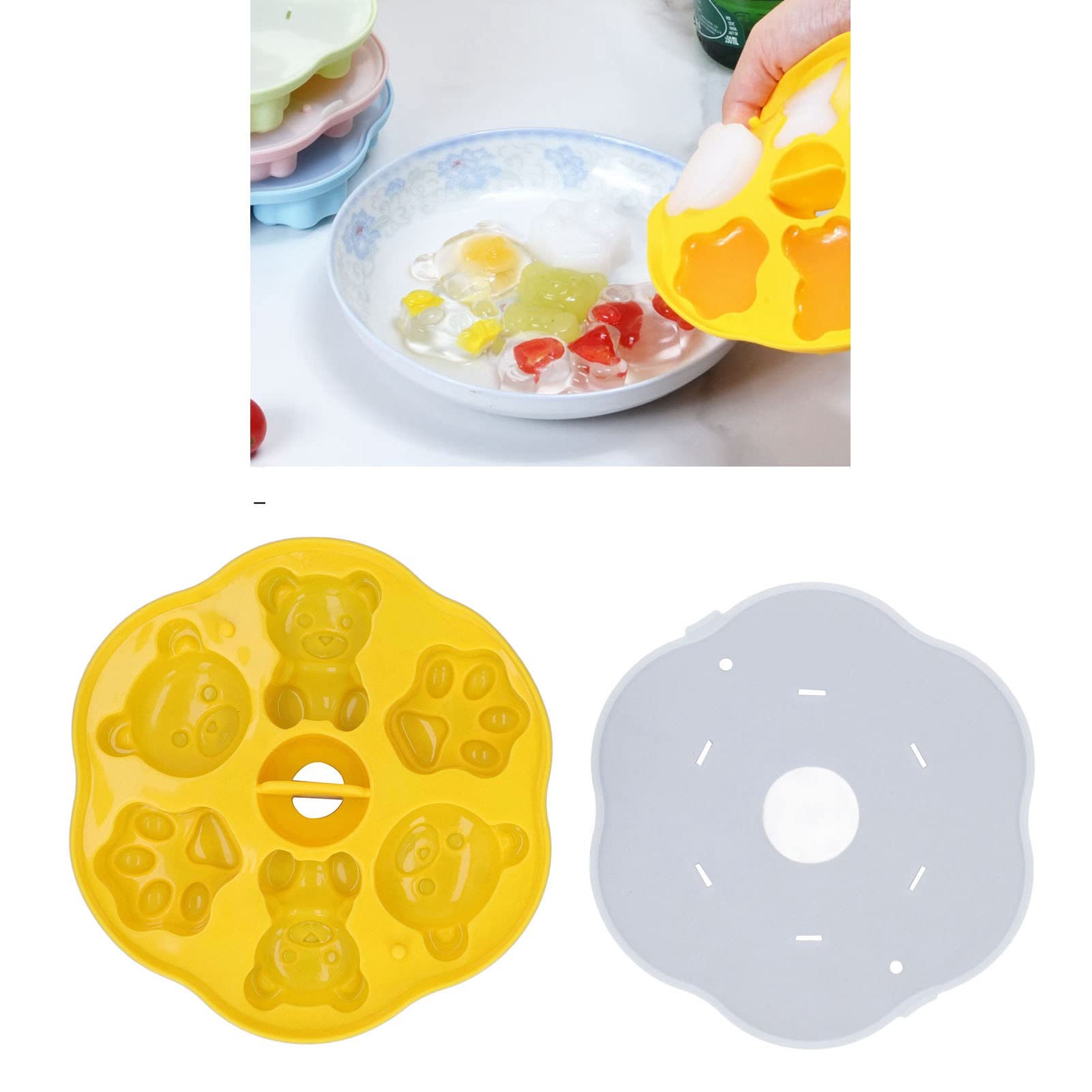 Mini Popsicle Maker with Cute Animal Shapes - Non-Stick Food Grade Chocolate & Candy Mold with Lid for Baking, Jello, Gummy, Cake, Pudding - Perfect for Kids' Parties, Summer Treats & DIY Desserts