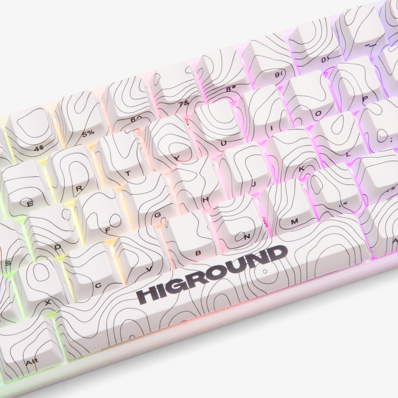Higround Basecamp 65% Mechanical Gaming Keyboard - Snowstone White | Compact 65% Layout with RGB Backlighting | Perfect for Esports, Streaming & Office Work