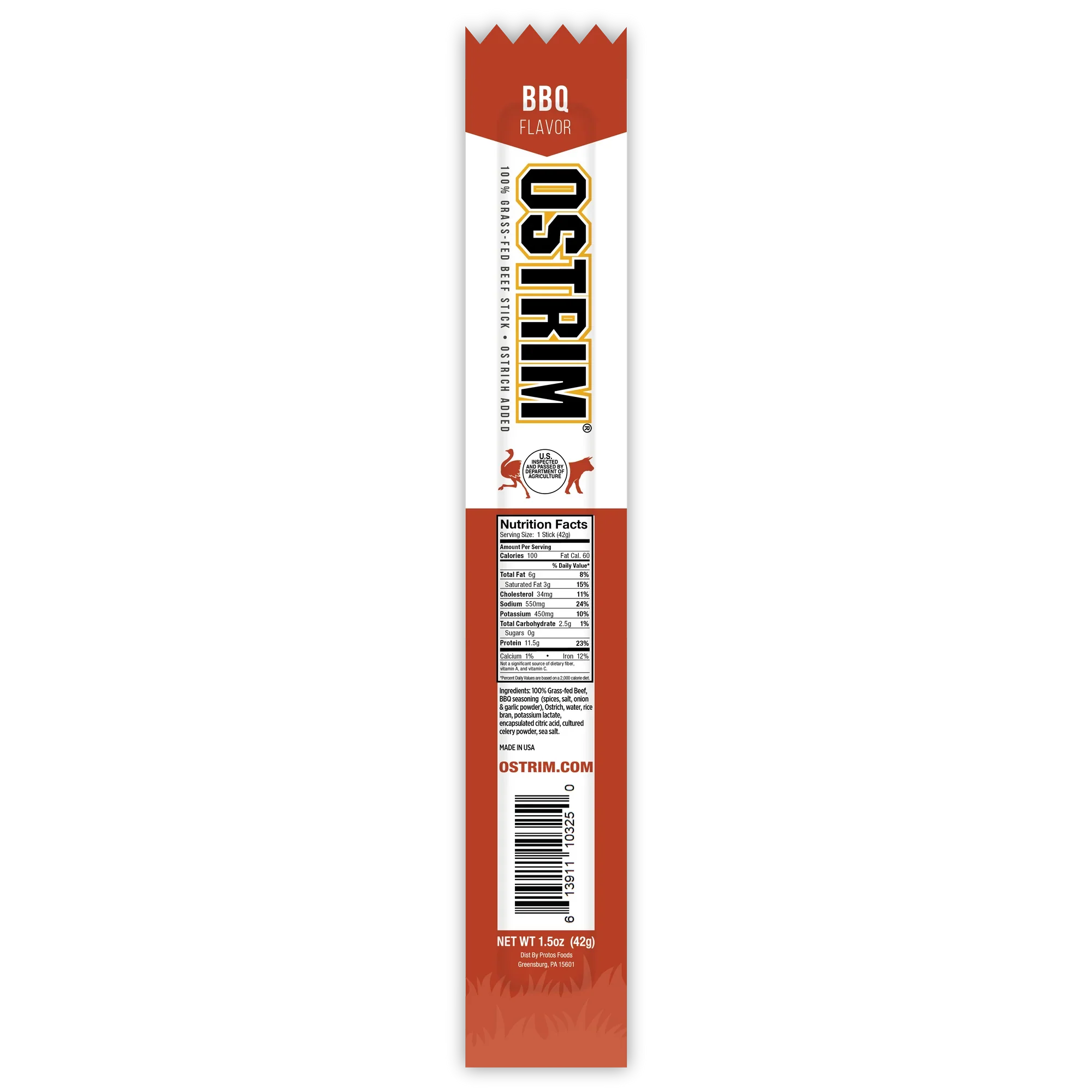Ostrim Sticks - Premium Ostrich Meat Snacks | High Protein, Low Fat, Gluten-Free | Perfect for Keto, Paleo & Healthy On-the-Go Snacking