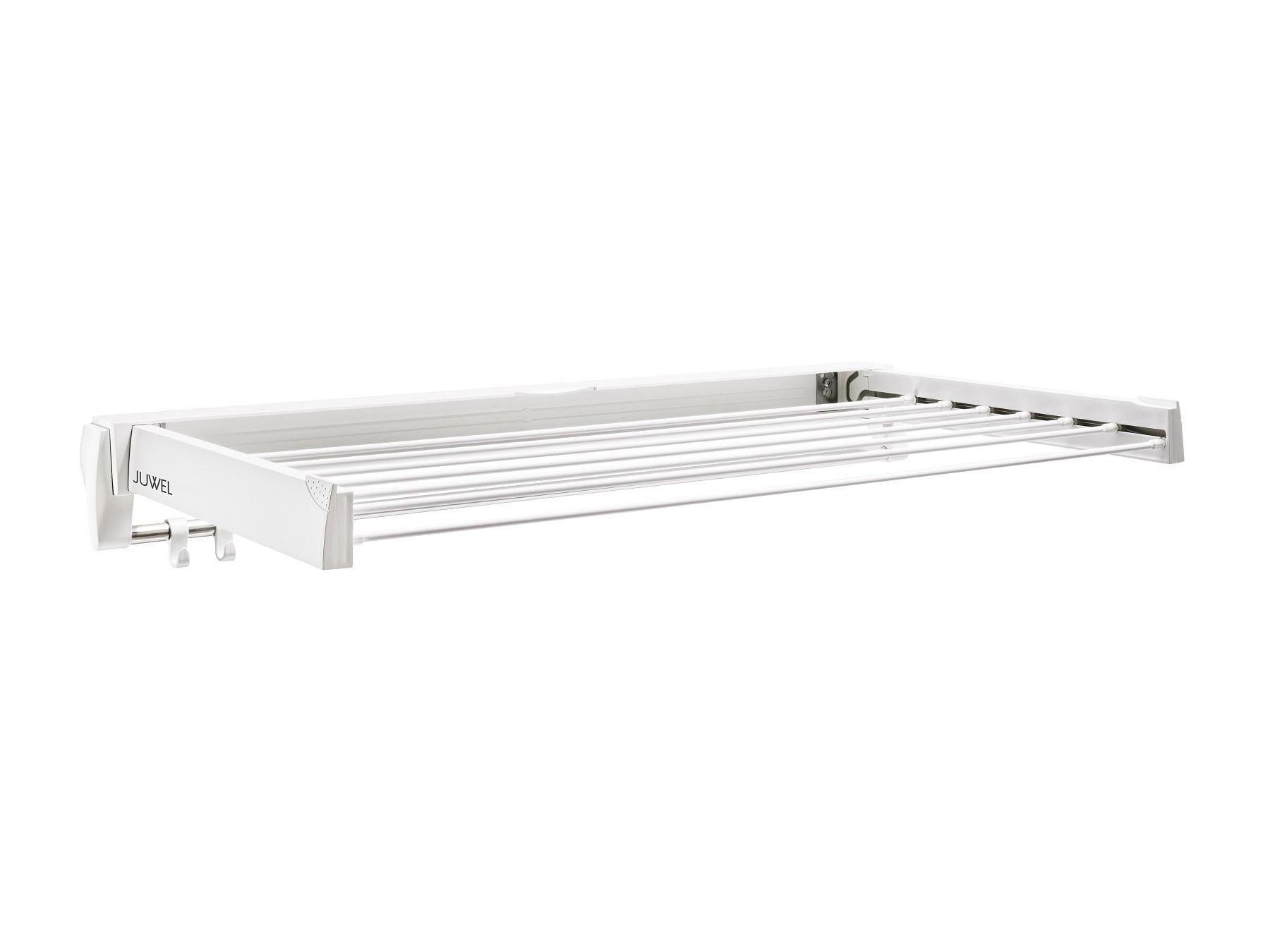 Wall Mounted Clothes Dryer Rack - 100cm White Space-Saving Laundry Drying Solution for Small Bathrooms & Apartments