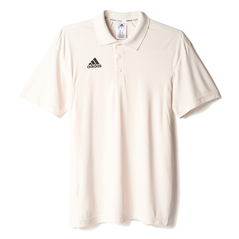 Adidas White Cricket Shirt - Men's Breathable Sports Jersey for Cricket Matches & Training - Perfect for Professional Games, Practice Sessions & Outdoor Sports Activities