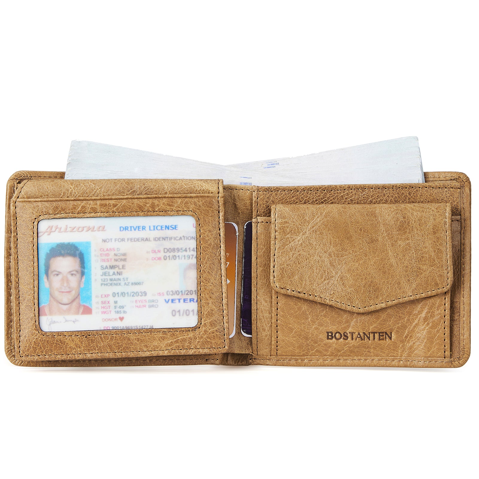 Rozenn RFID Blocking Leather Wallet For Men - Ultra Slim & Secure Bifold Wallet for Everyday Use & Travel