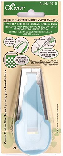 CLOVER 25mm Fusible Bias Tape Maker - Perfect for Quilting, Sewing & DIY Fabric Projects