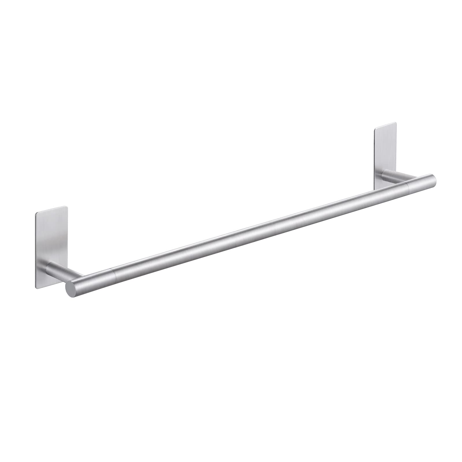 23.6 Inch No Drill Bathroom Towel Bar - SUS304 Stainless Steel Wall Mount Towel Rack Holder with Brushed Finish - Perfect for Bathrooms, Kitchens & Laundry Rooms (Model BTH7300S60-2)