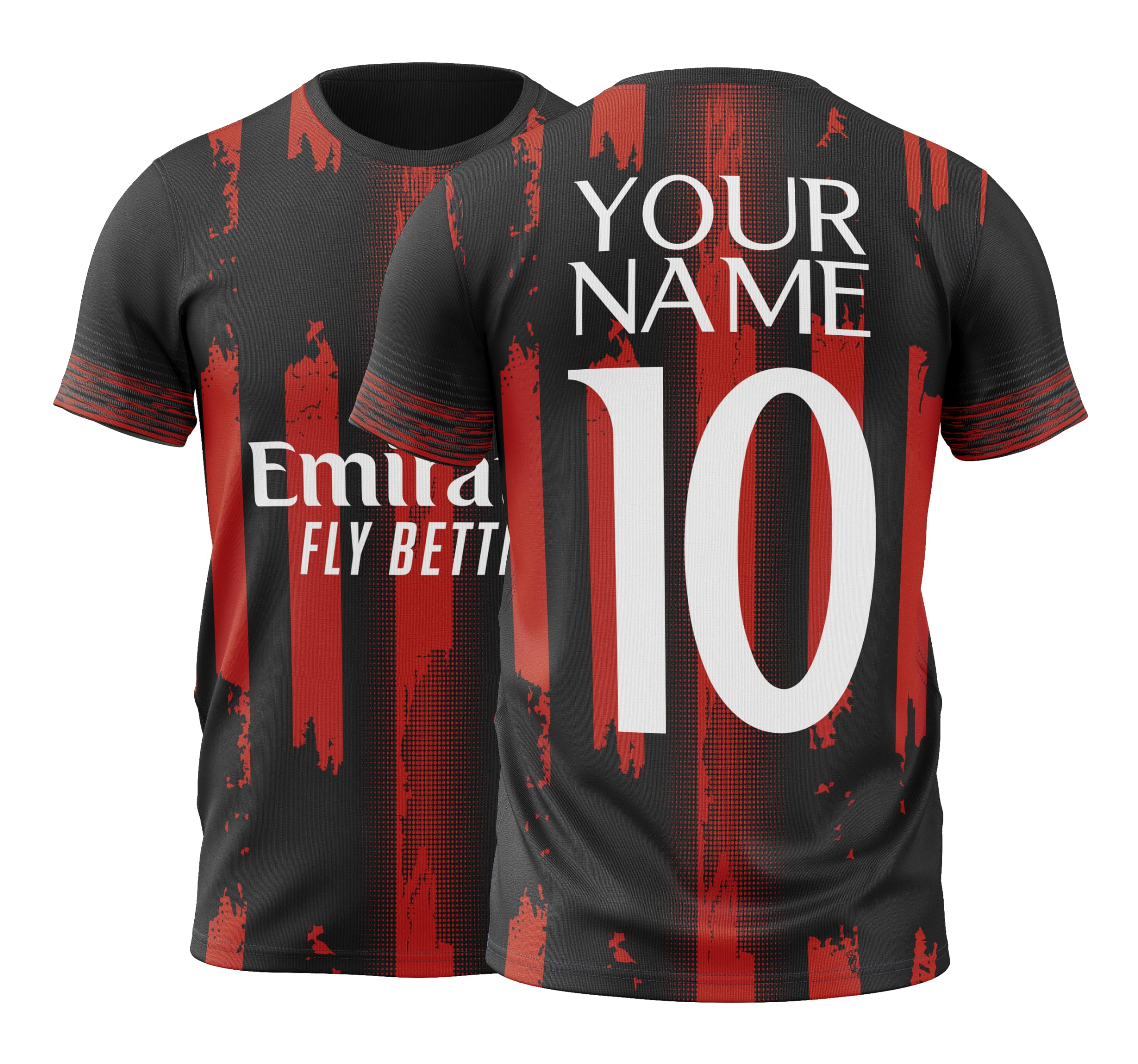 Custom AC Milan Soccer Jersey for Kids - Multiple Sizes for Football Fans