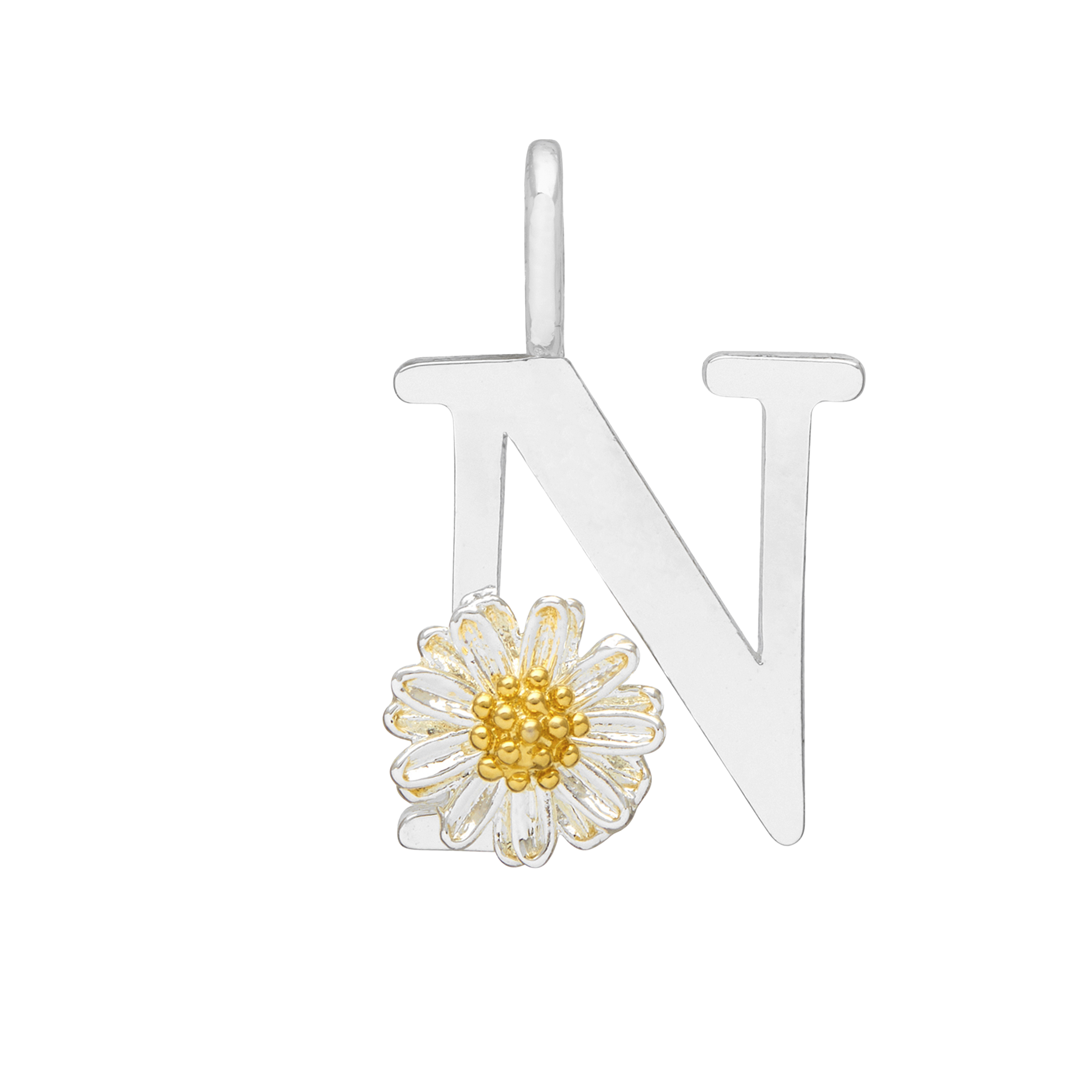 Wildflower Initial Charm Necklace - Personalized Floral Letter Pendant for Women - Perfect for Birthdays, Anniversaries & Everyday Wear