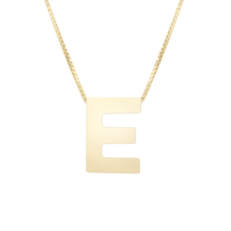 14K Gold Block Letter Initial Necklace - Personalized Monogram Pendant for Women - Perfect for Birthdays, Anniversaries & Gifts