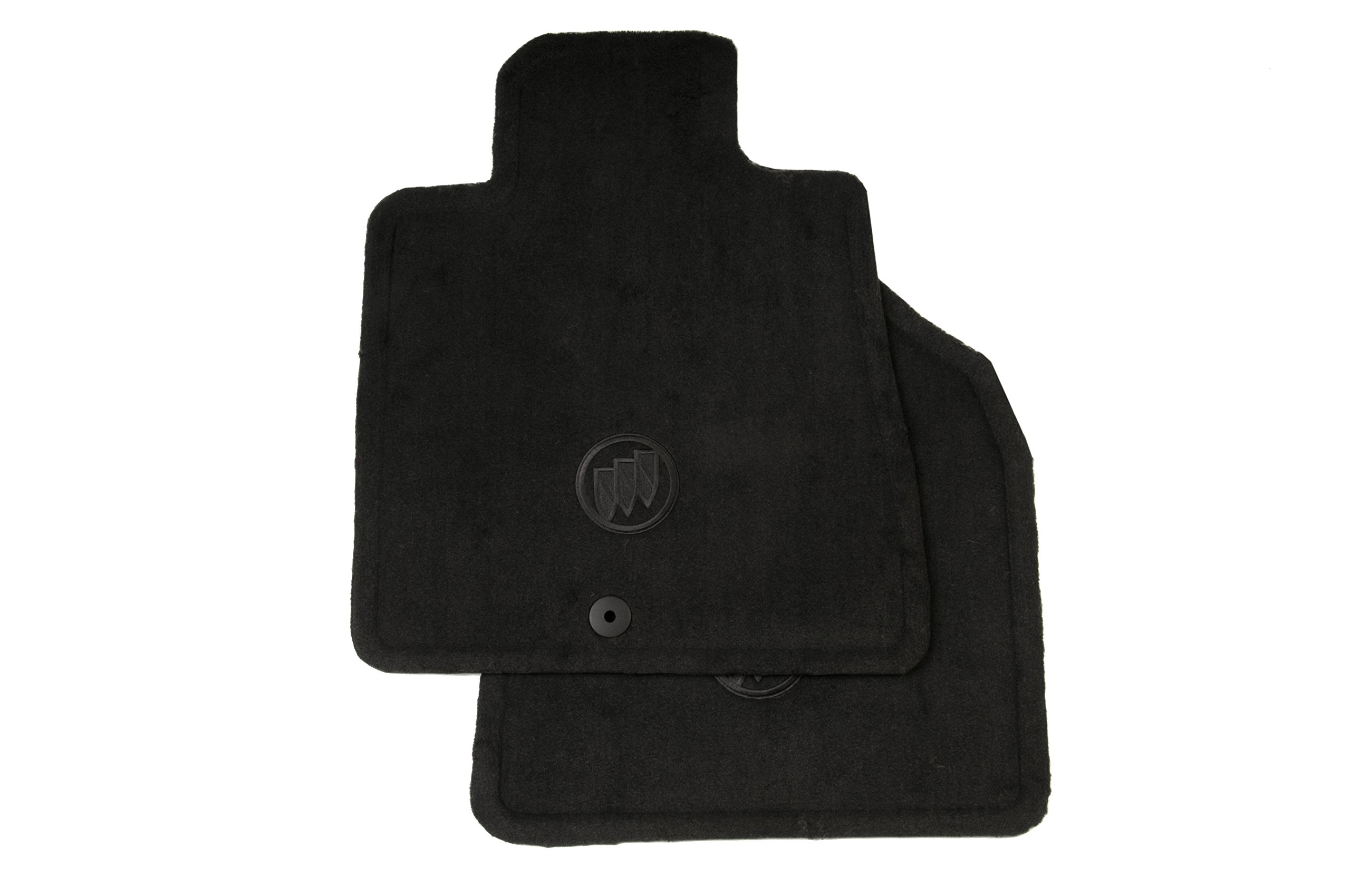 Premium Buick Logo Carpeted Floor Mats for GM Vehicles - Front Set in Ebony | All-Weather Protection & Custom Fit | Perfect for Buick LaCrosse, Regal & Enclave Models