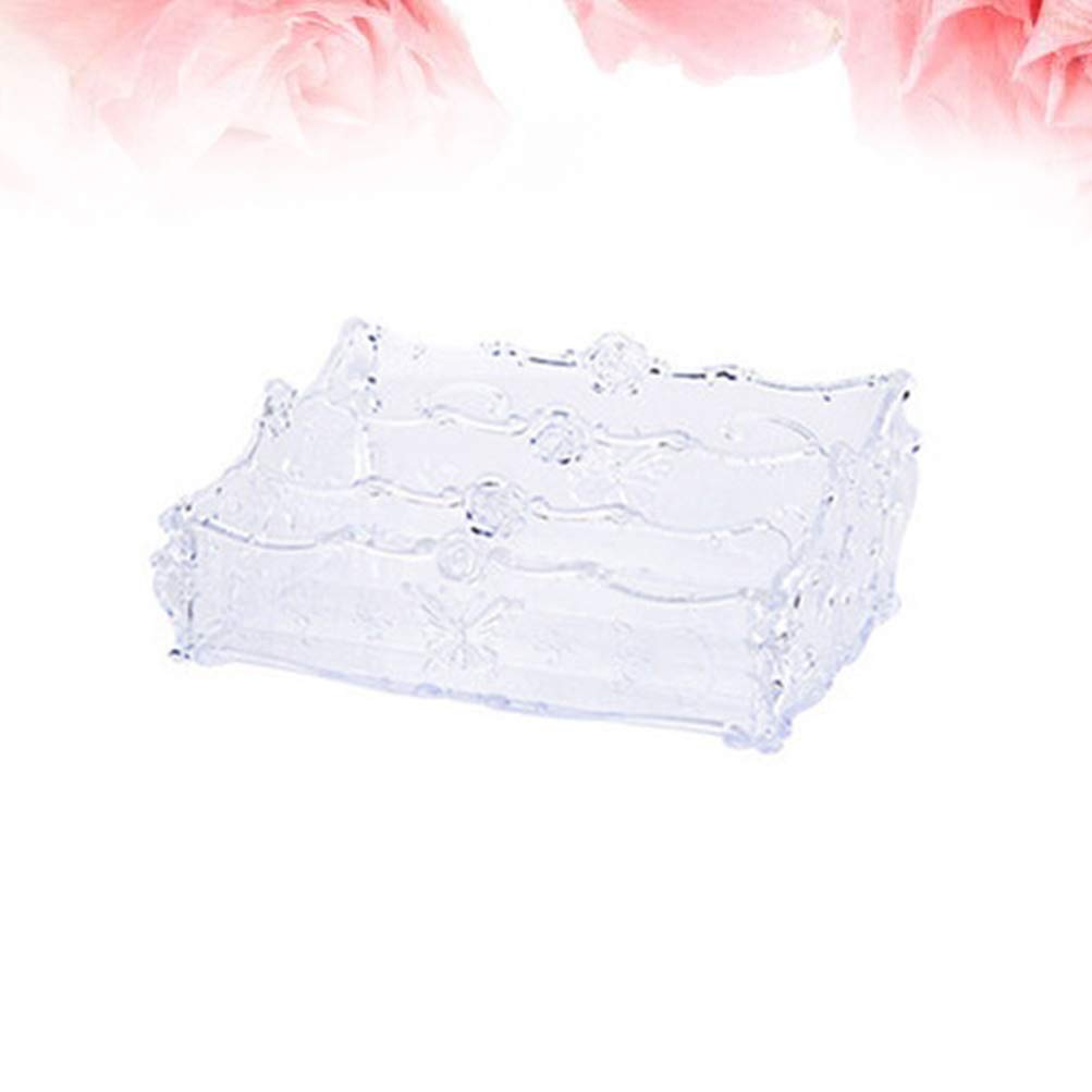 NUOBESTY Clear Acrylic Desktop Organizer - Cosmetic & Jewelry Storage Case for Lipstick, Makeup Palette - Perfect for Vanity, Bathroom & Office Organization