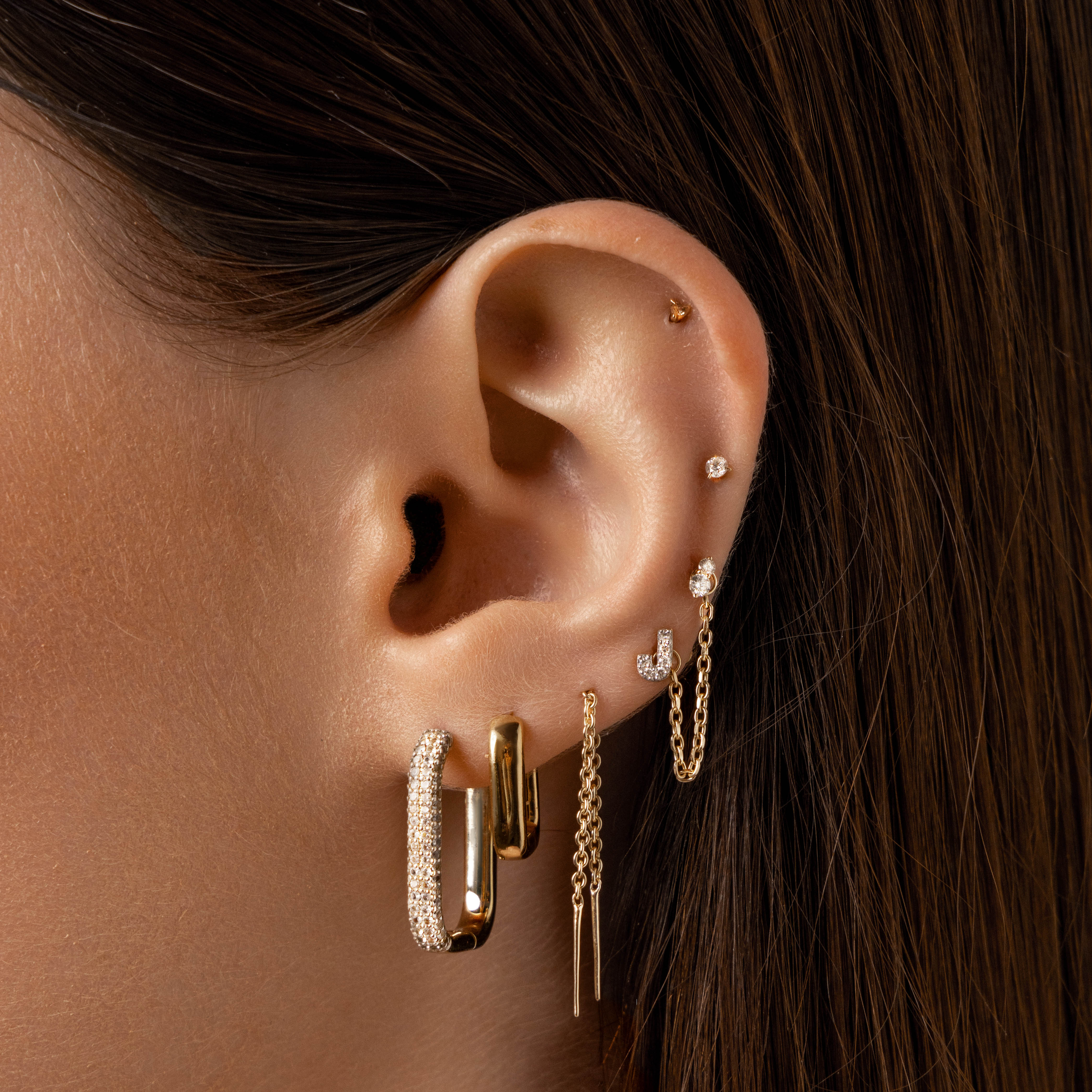 Mini Gold Paperclip Earrings - Trendy Minimalist Jewelry for Women - Perfect for Everyday Wear & Gifting