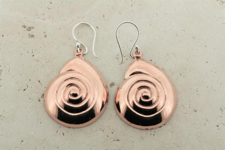 Handmade Copper Periwinkle Shell Earrings for Women - Boho Beach Jewelry - Perfect for Summer Vacations & Beach Weddings