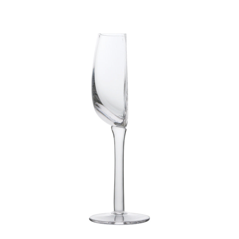 1 Pcs Unique Half Round Crystal Wine Glass – Elegant Champagne Flute for Red & White Wine | Perfect for Weddings, Parties & Romantic Dinners