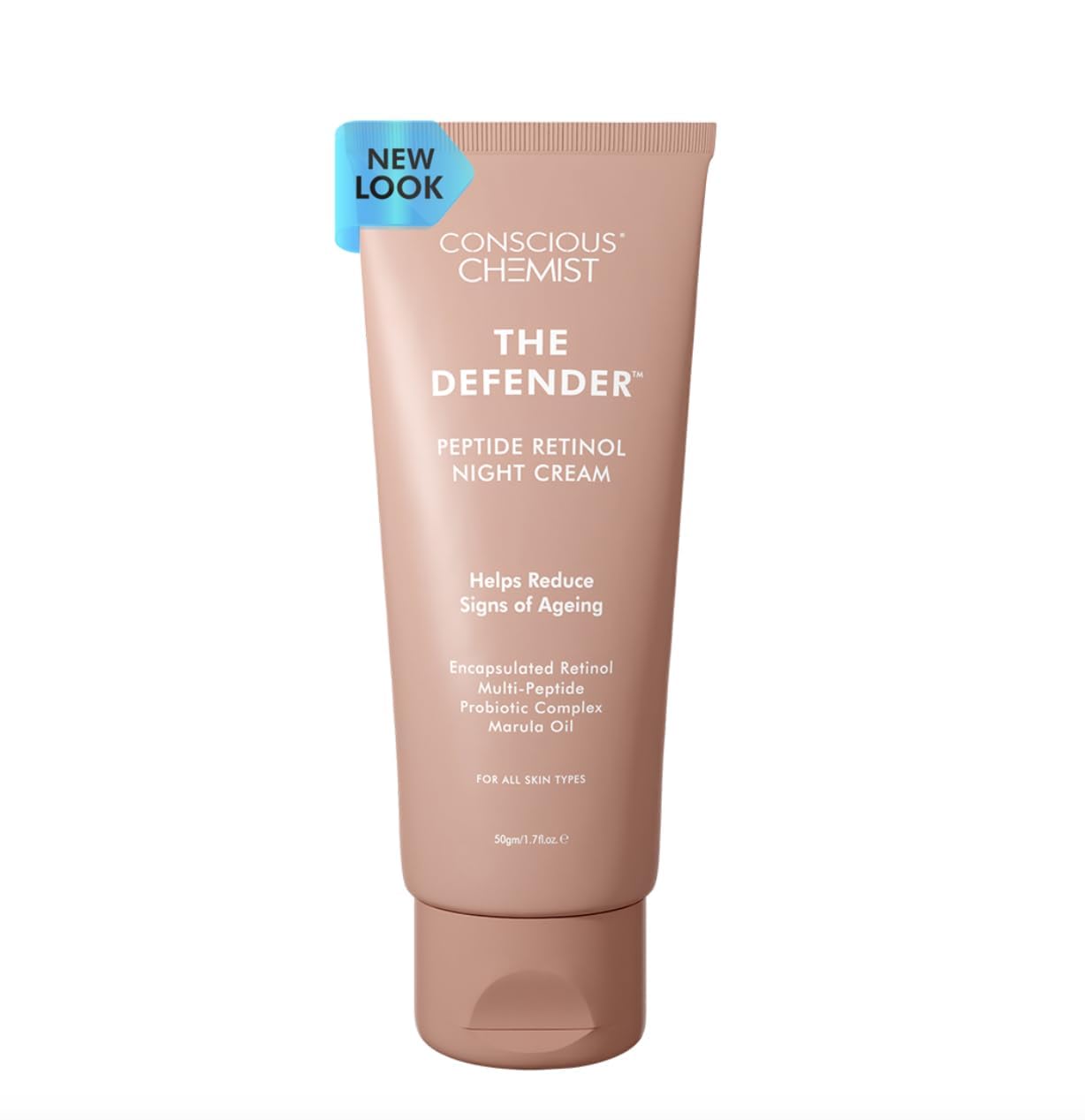 Multi Peptide Retinol Night Cream for Anti-Aging - Reduces Fine Lines, Wrinkles & Neck Lines | Lightweight Face Moisturizer for All Skin Types | Fragrance Free & Cruelty Free | 50ml | Perfect for Nighttime Skincare Routine & Hydration