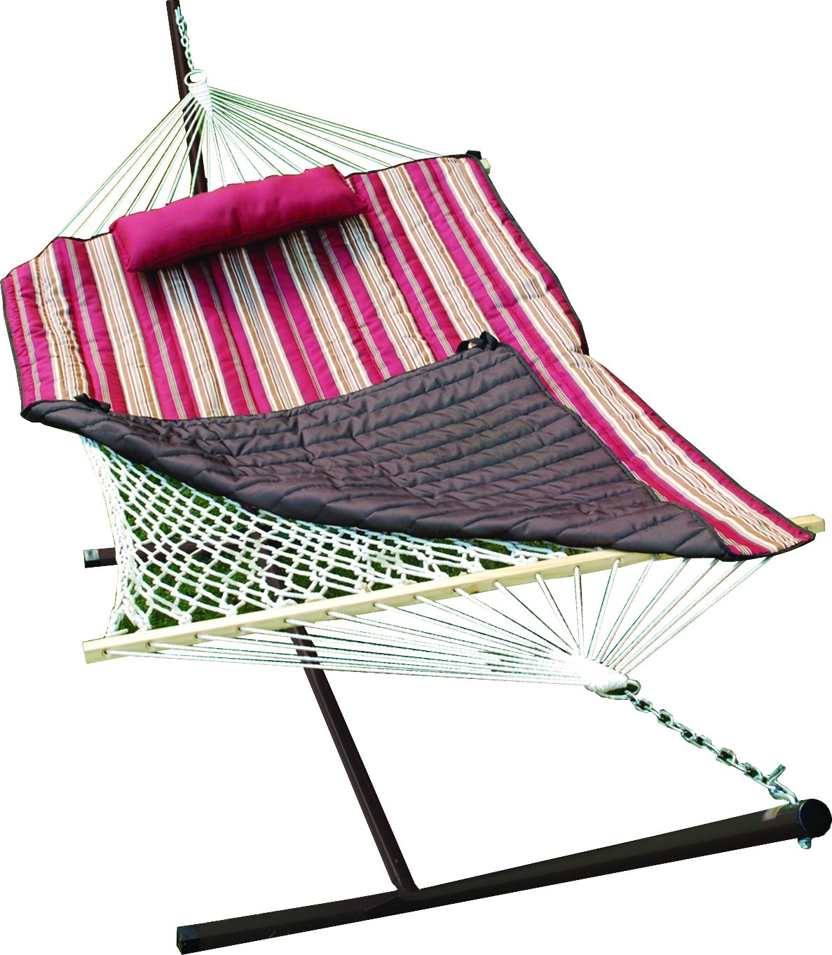 ALGOMA NET COMPANY 8912 Natural Cotton Rope Hammock with Stand, 52